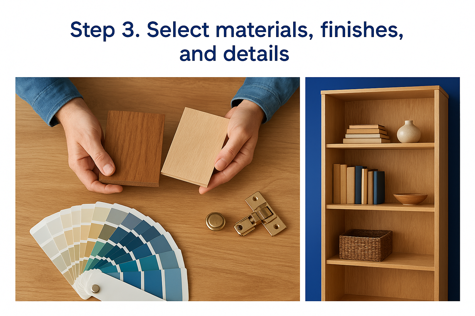 Step 3. Select materials, finishes, and details