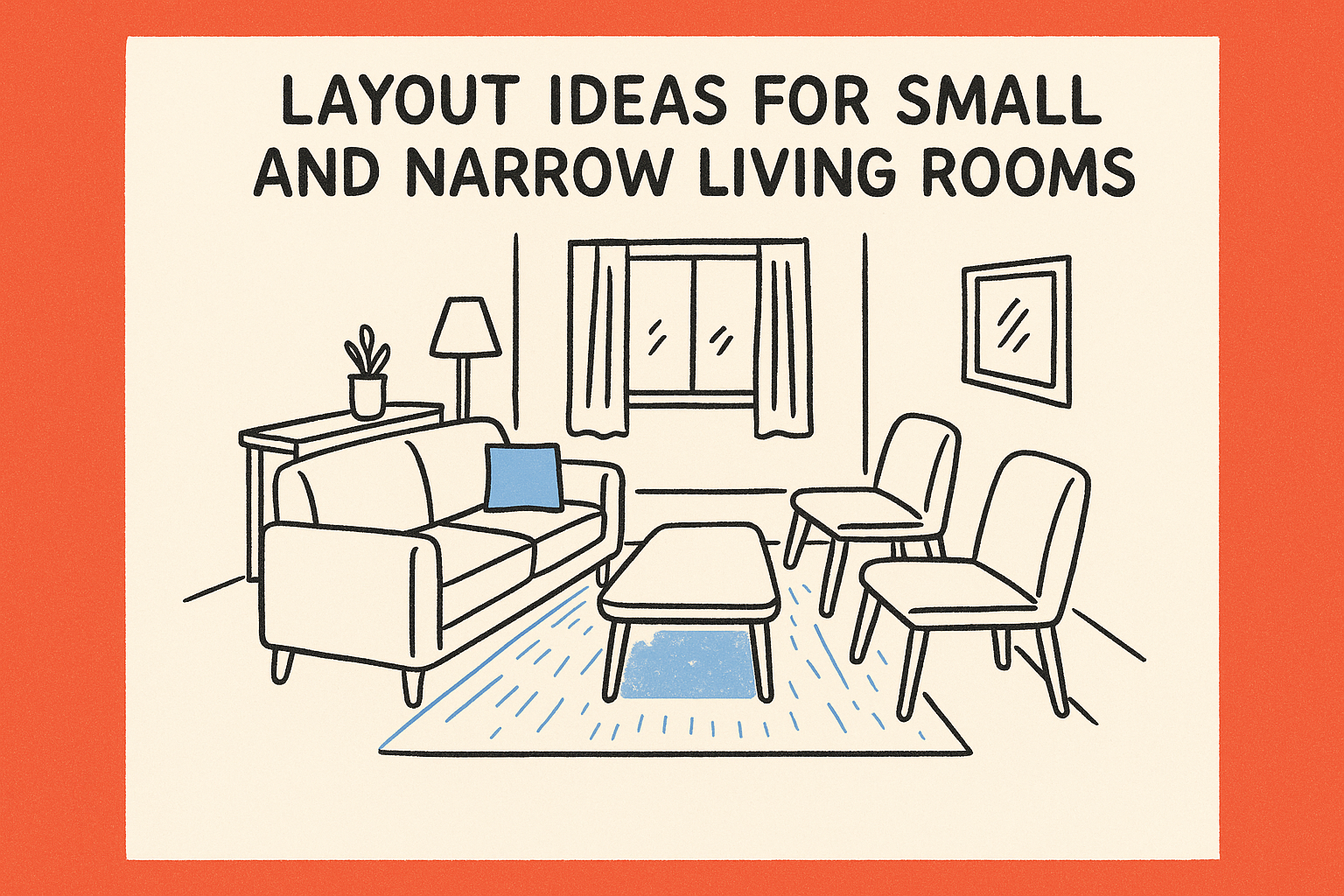 Layout ideas for small and narrow living rooms