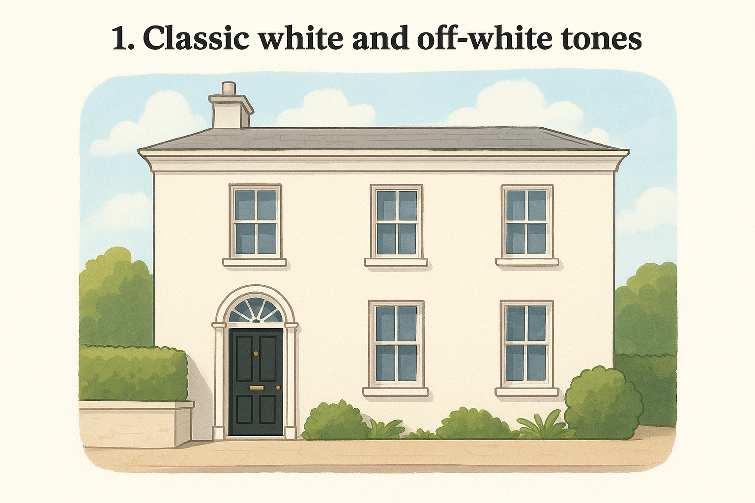 1. Classic white and off-white tones