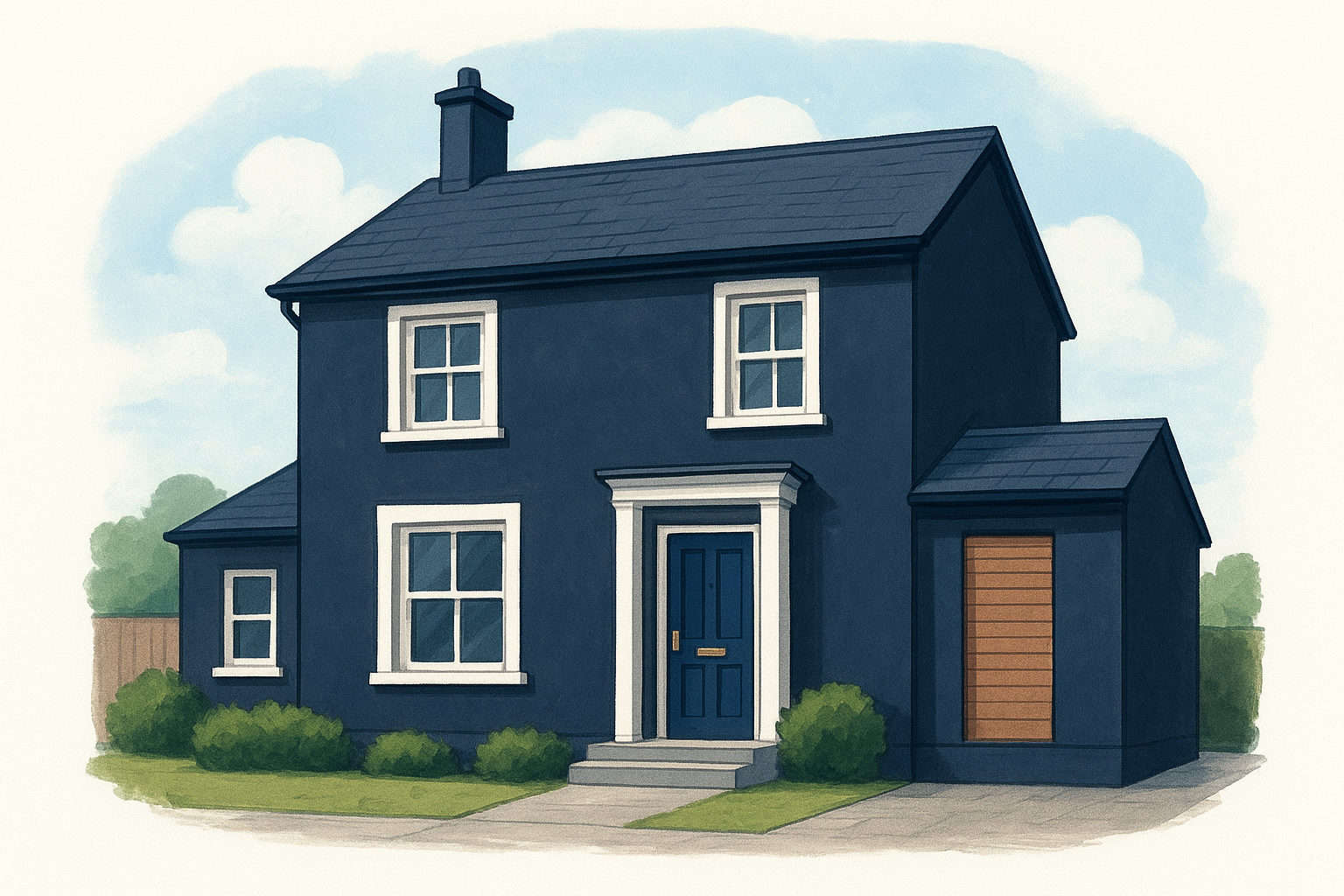 3. Bold charcoal and navy blue