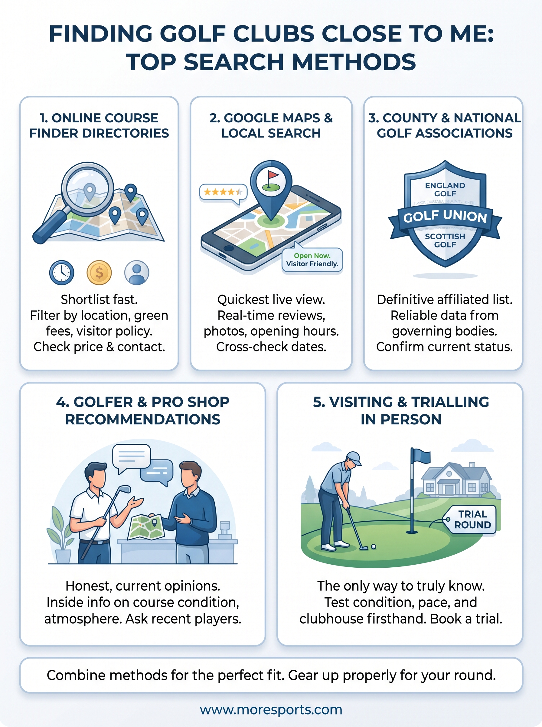 golf clubs close to me infographic