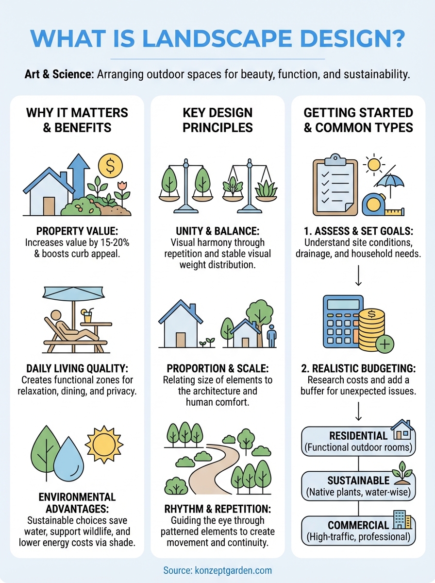 what is landscape design infographic