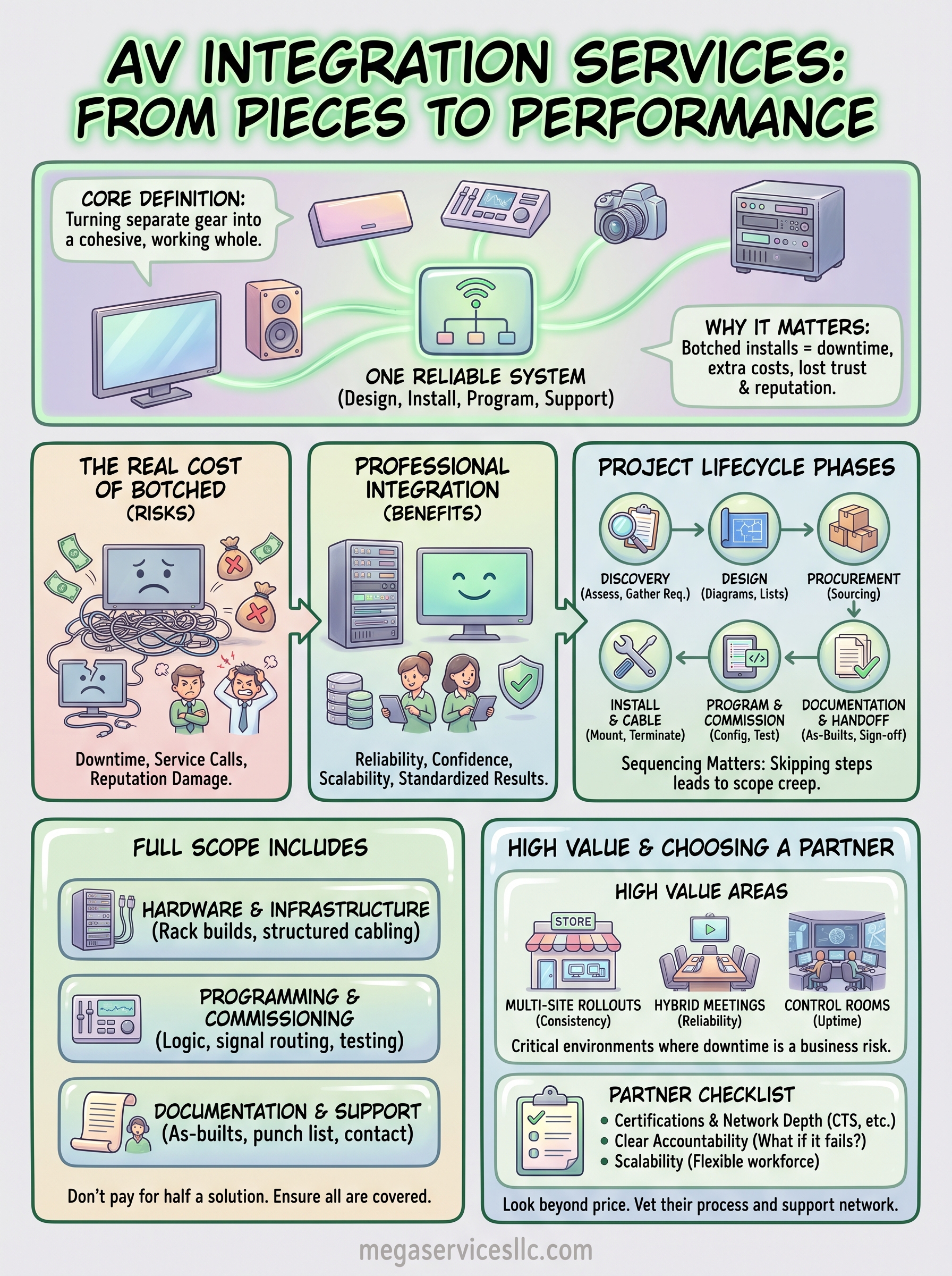 AV integration project lifecycle and service overview