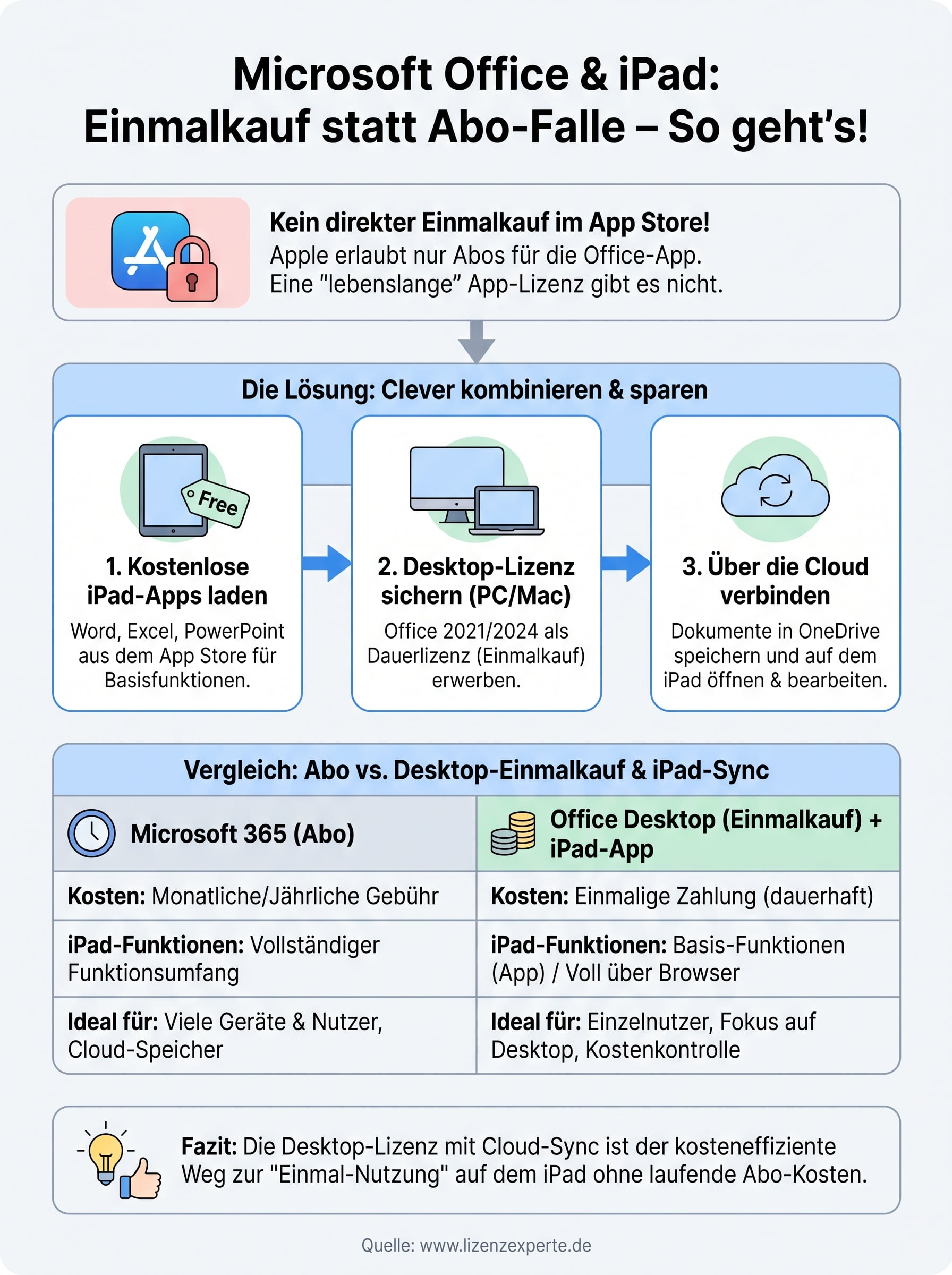 microsoft office für ipad einmalig kaufen infographic