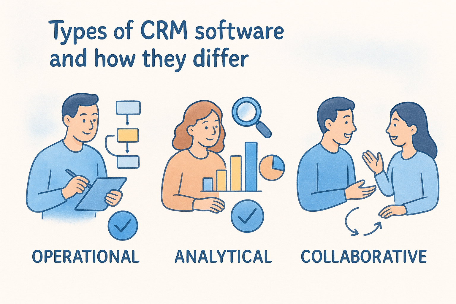 Types of CRM software and how they differ
