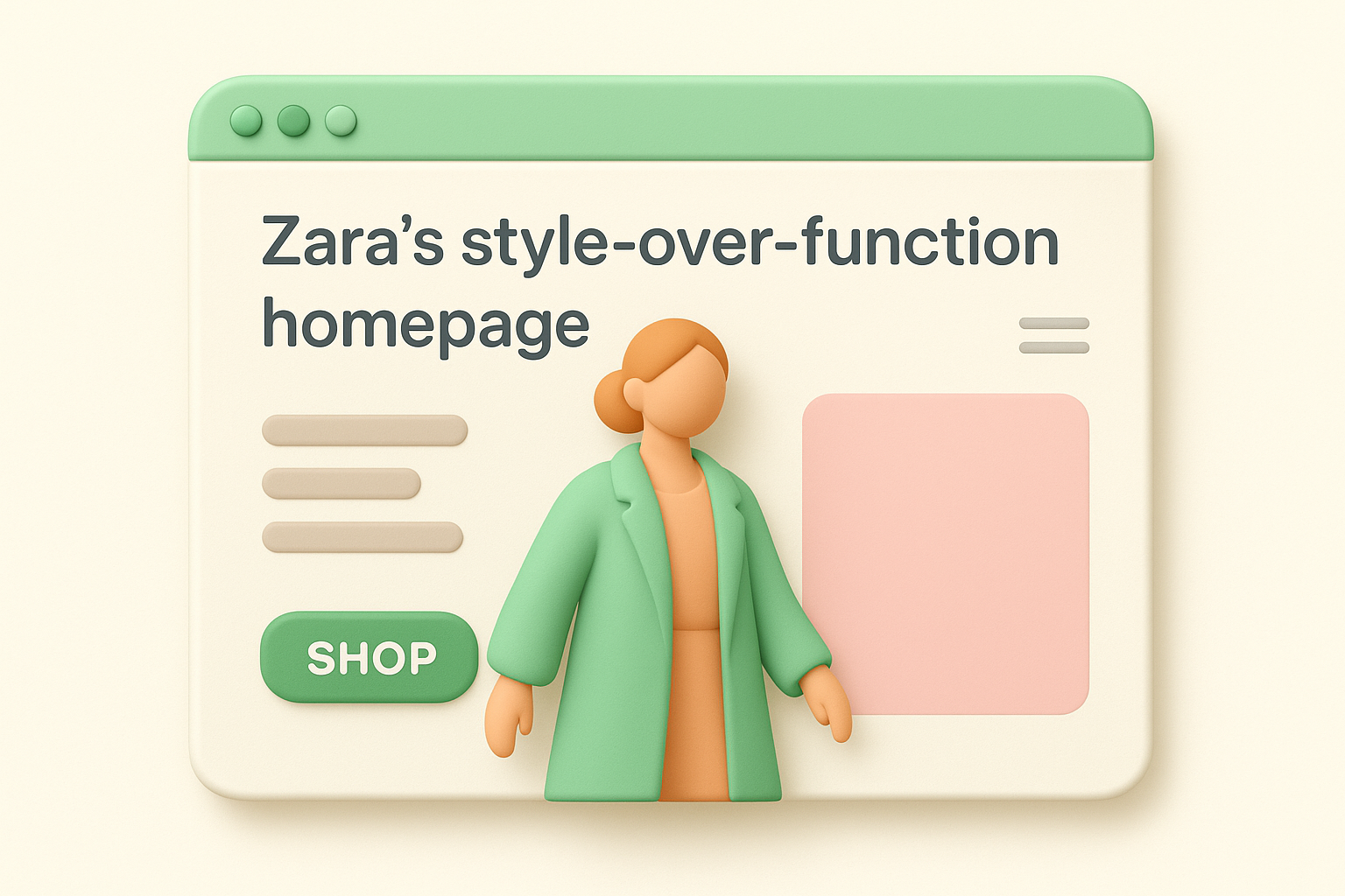 6. Zara's style-over-function homepage