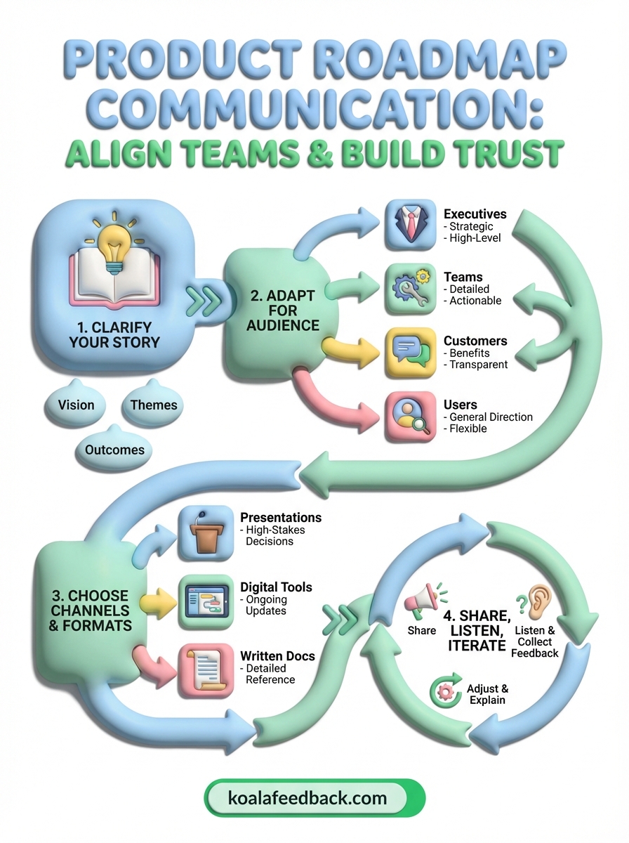 how to communicate product roadmap infographic