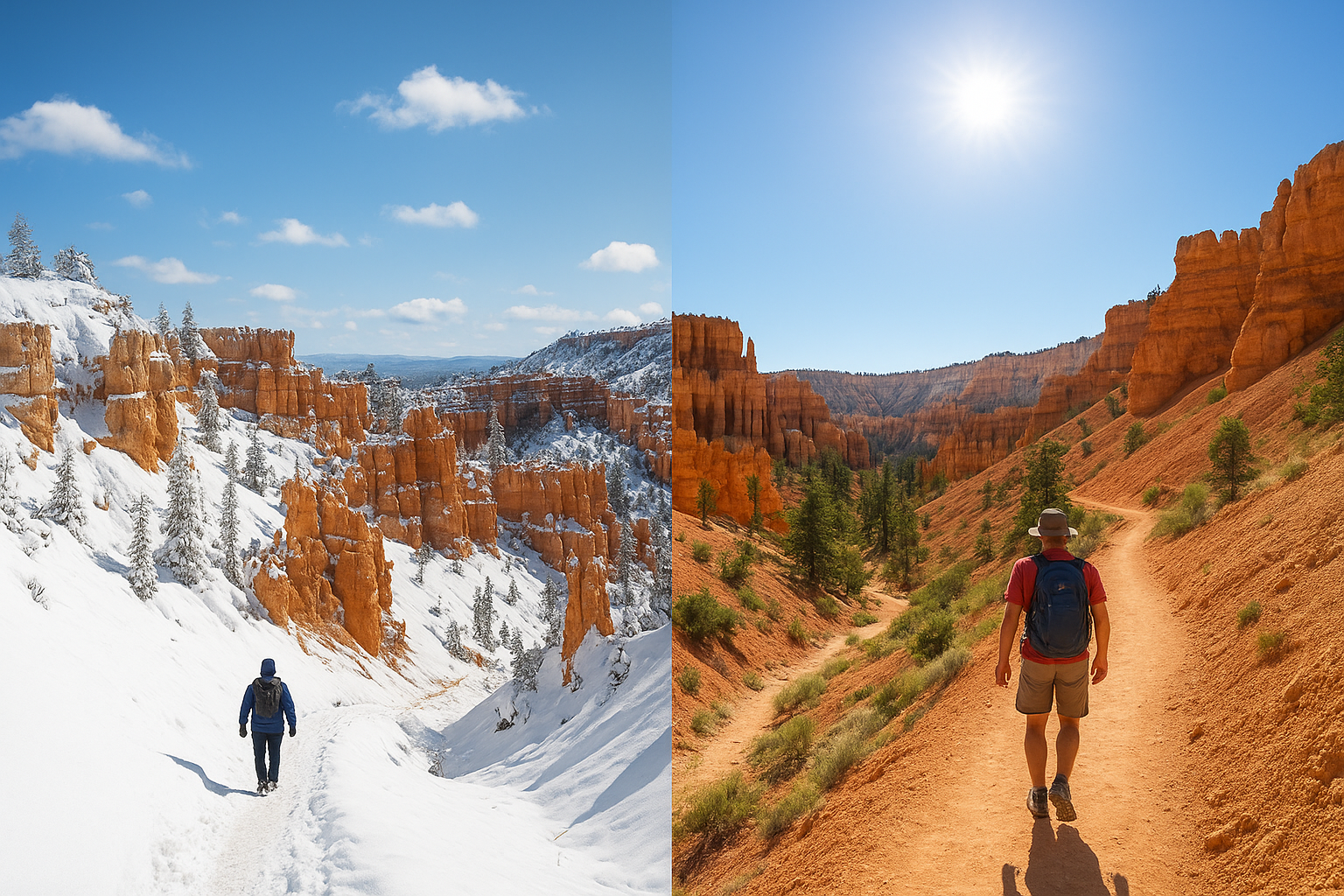 The elevation effect on temperature and trail access