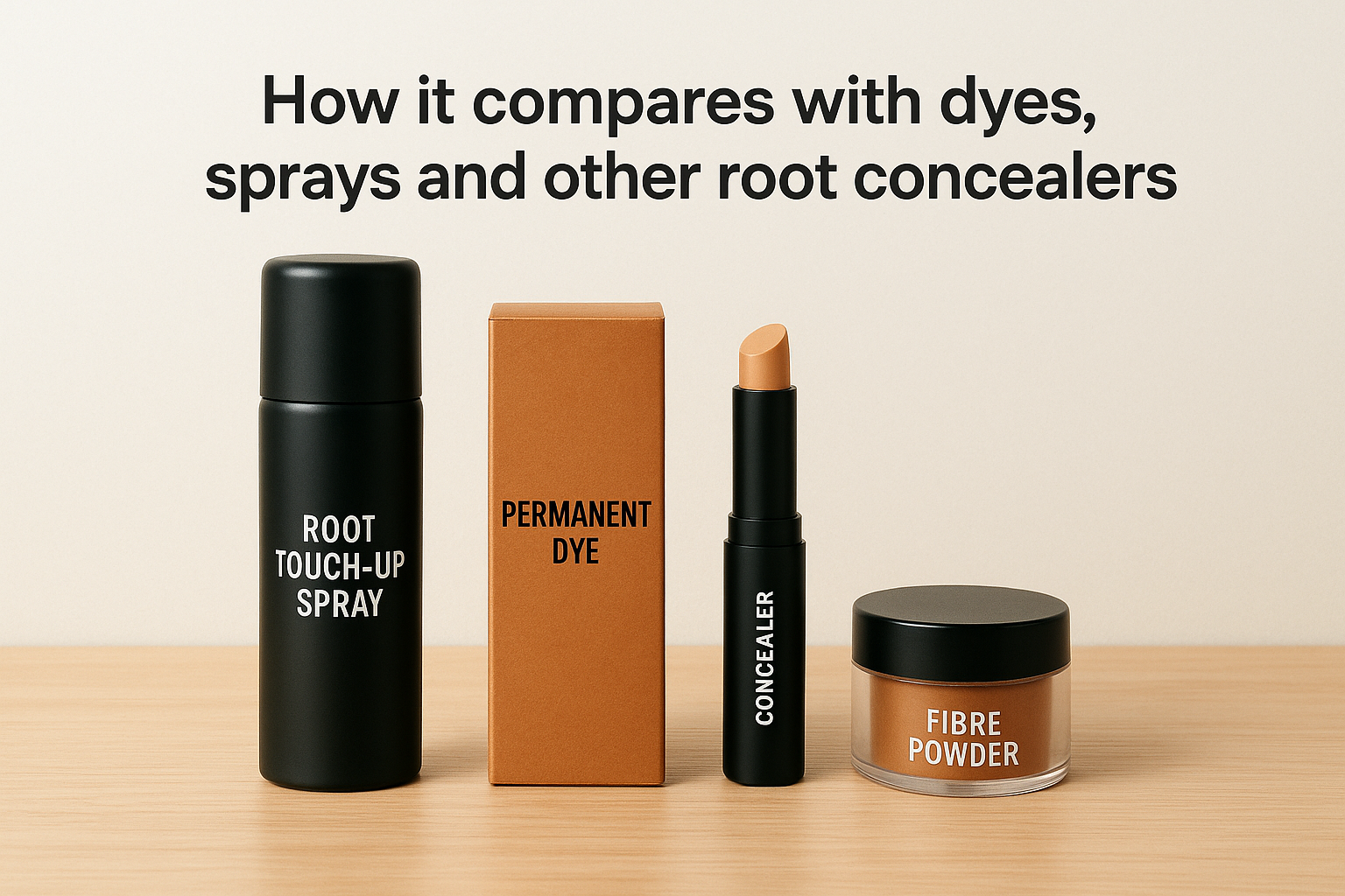 How it compares with dyes, sprays and other root concealers