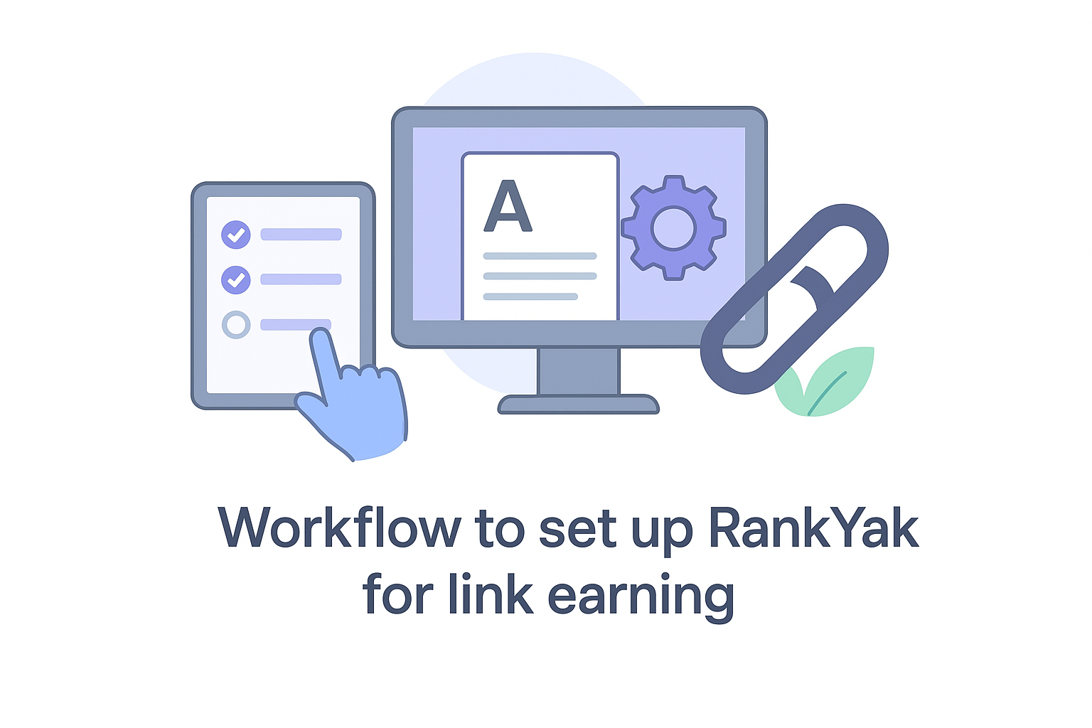 Workflow to set up RankYak for link earning