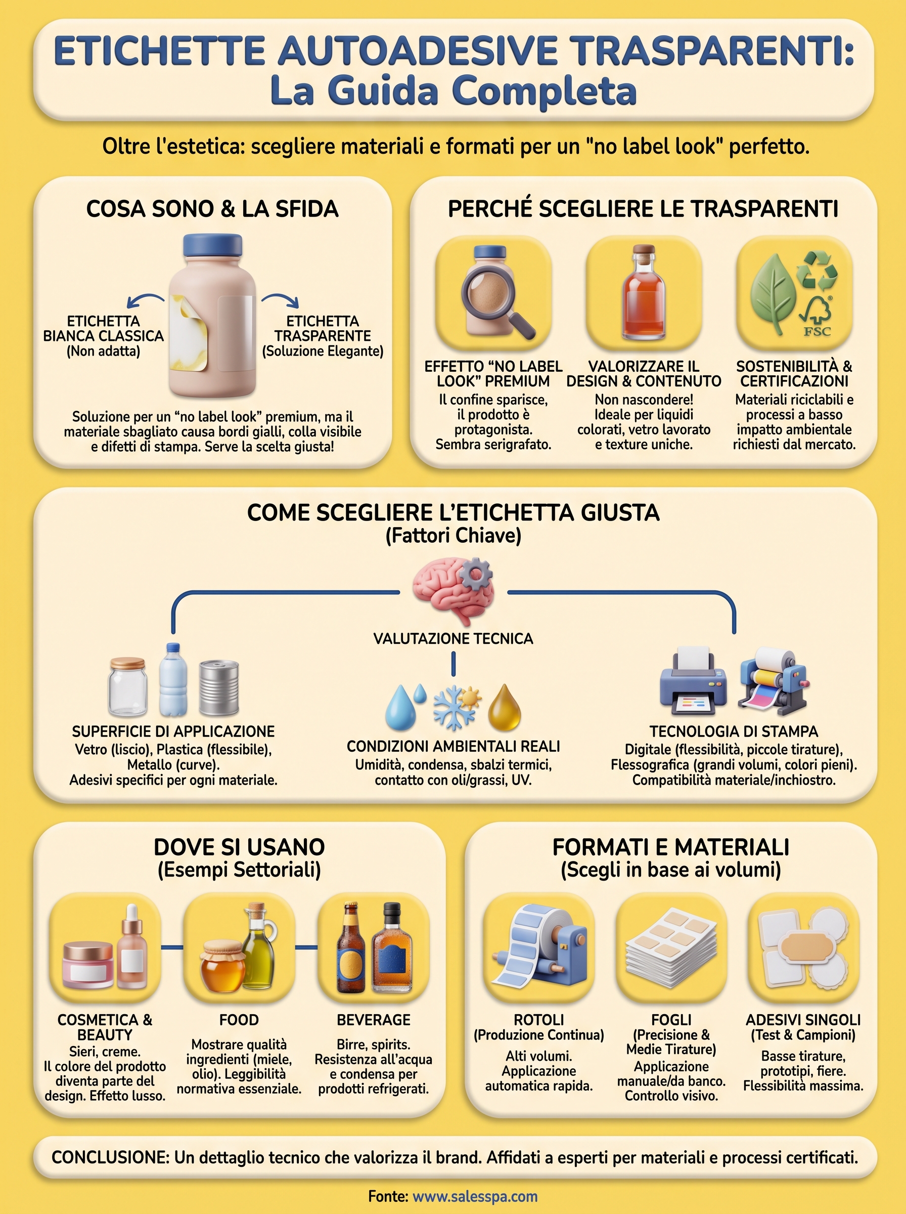 etichette autoadesive trasparenti infographic
