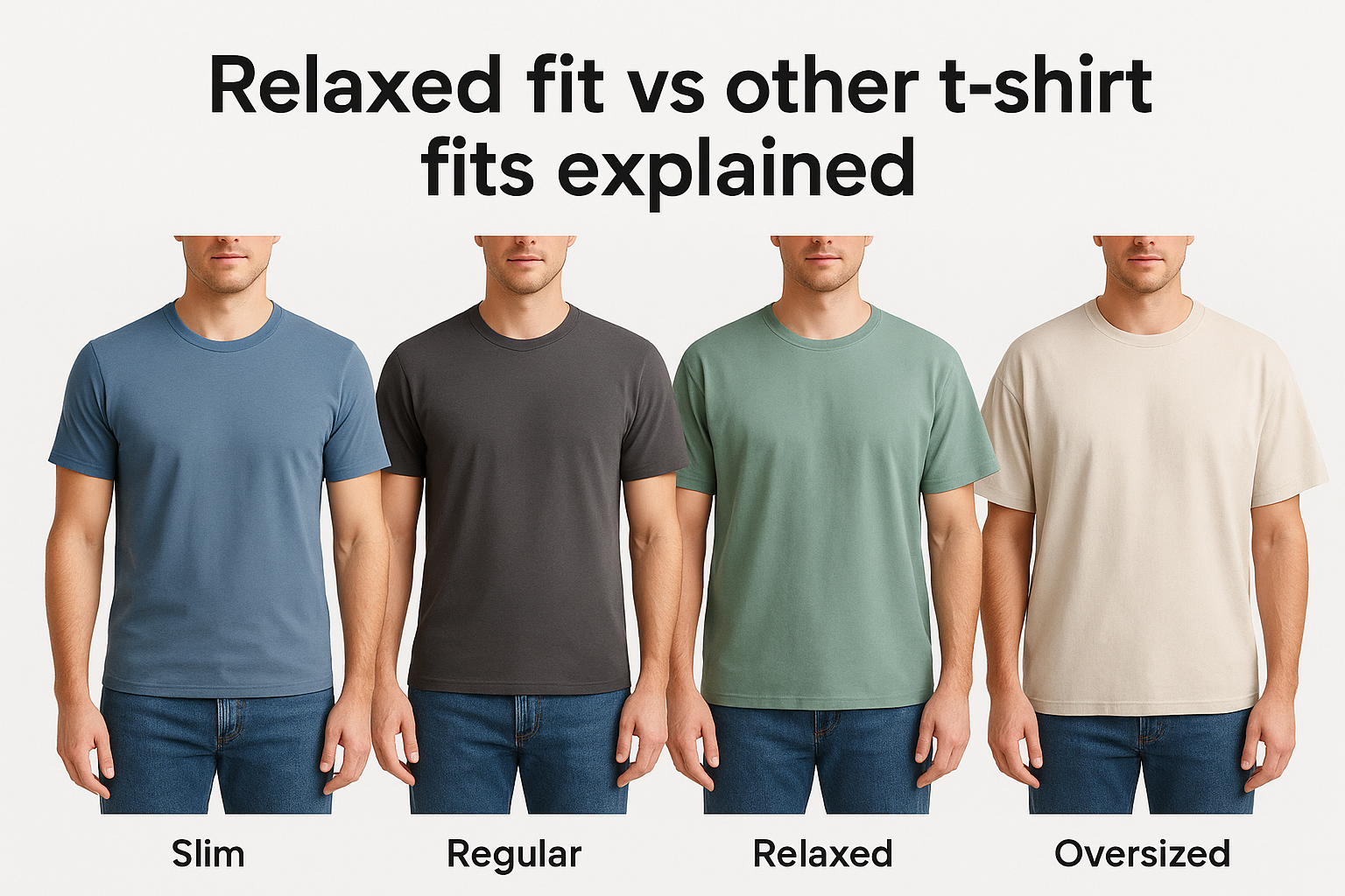 Relaxed fit vs other t-shirt fits explained