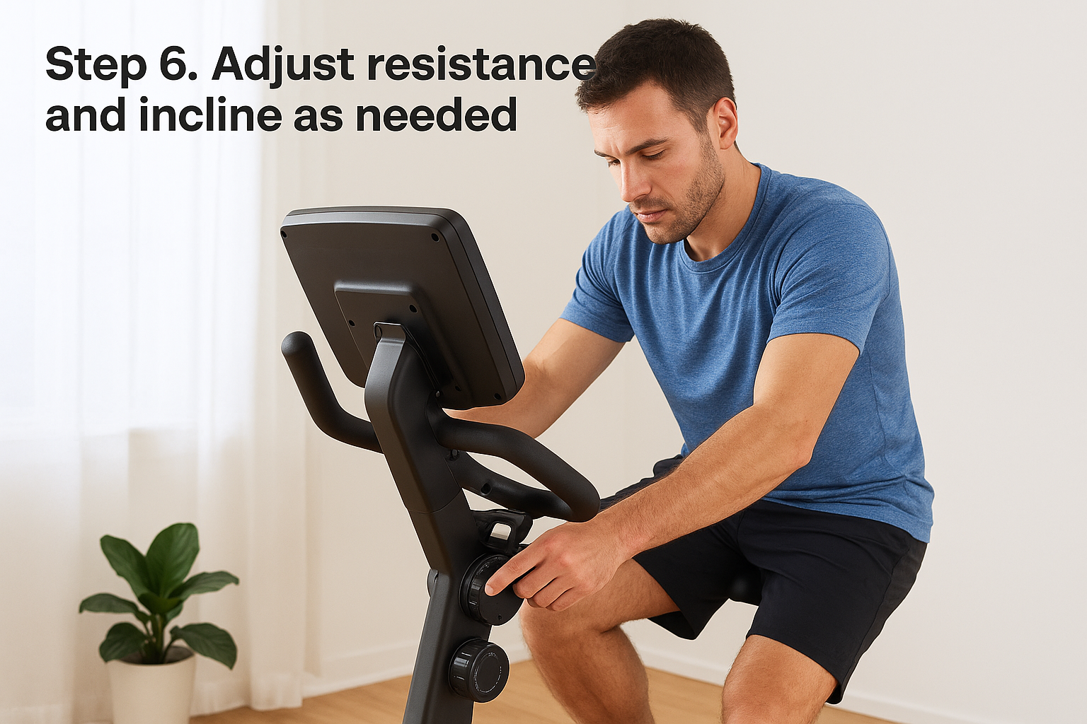 Step 6. Adjust resistance and incline as needed