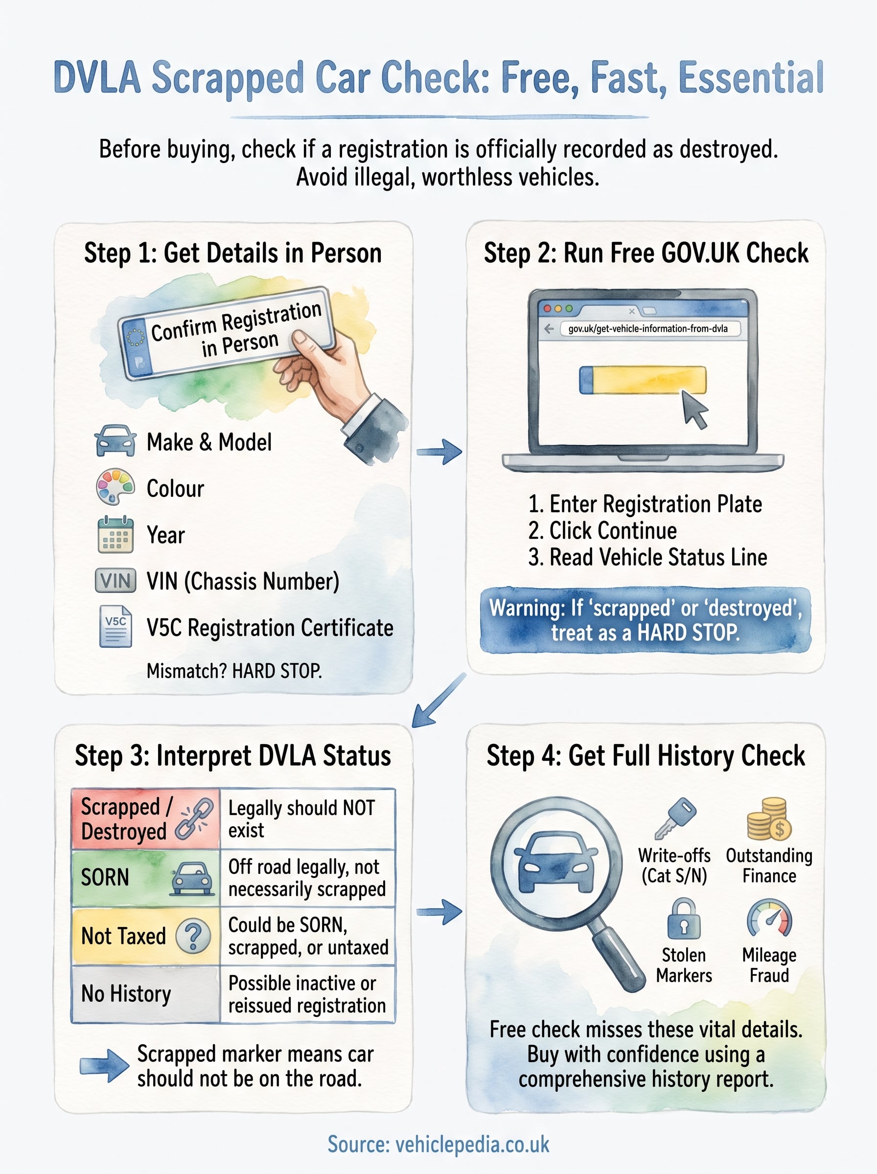 dvla scrapped car check free gov uk infographic