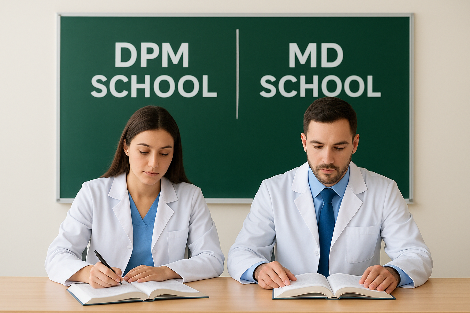 The educational path: DPM school vs MD school