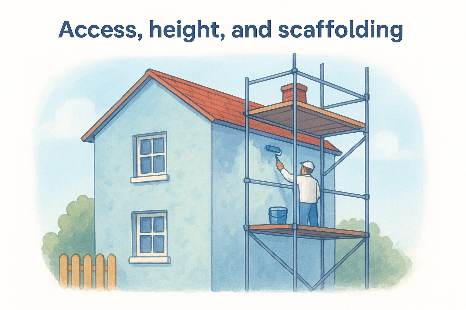 Cost to Paint a House in Dublin: 2026 Price Guide 3 Access, height, and scaffolding