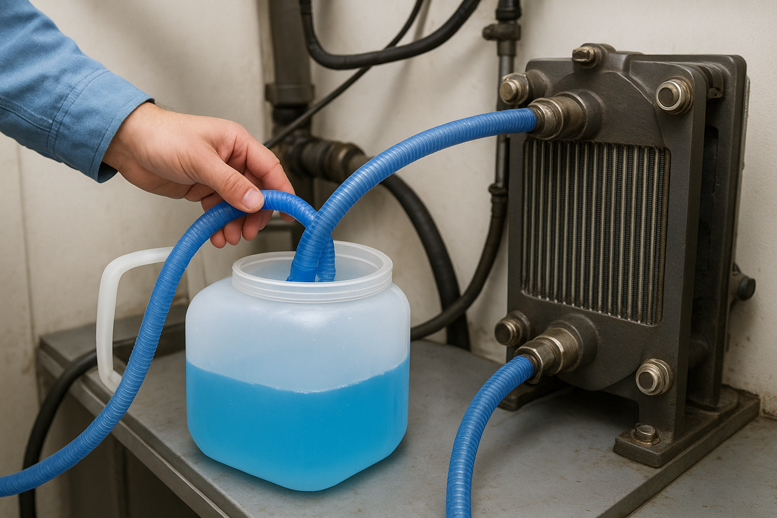 Step 3. Circulate the descaler through the system