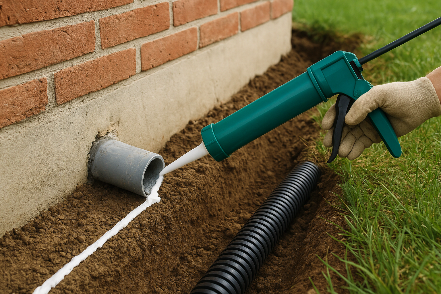 How to Do Termite Treatment Before Construction 2 Step 4. Seal entry points and plan for drainage