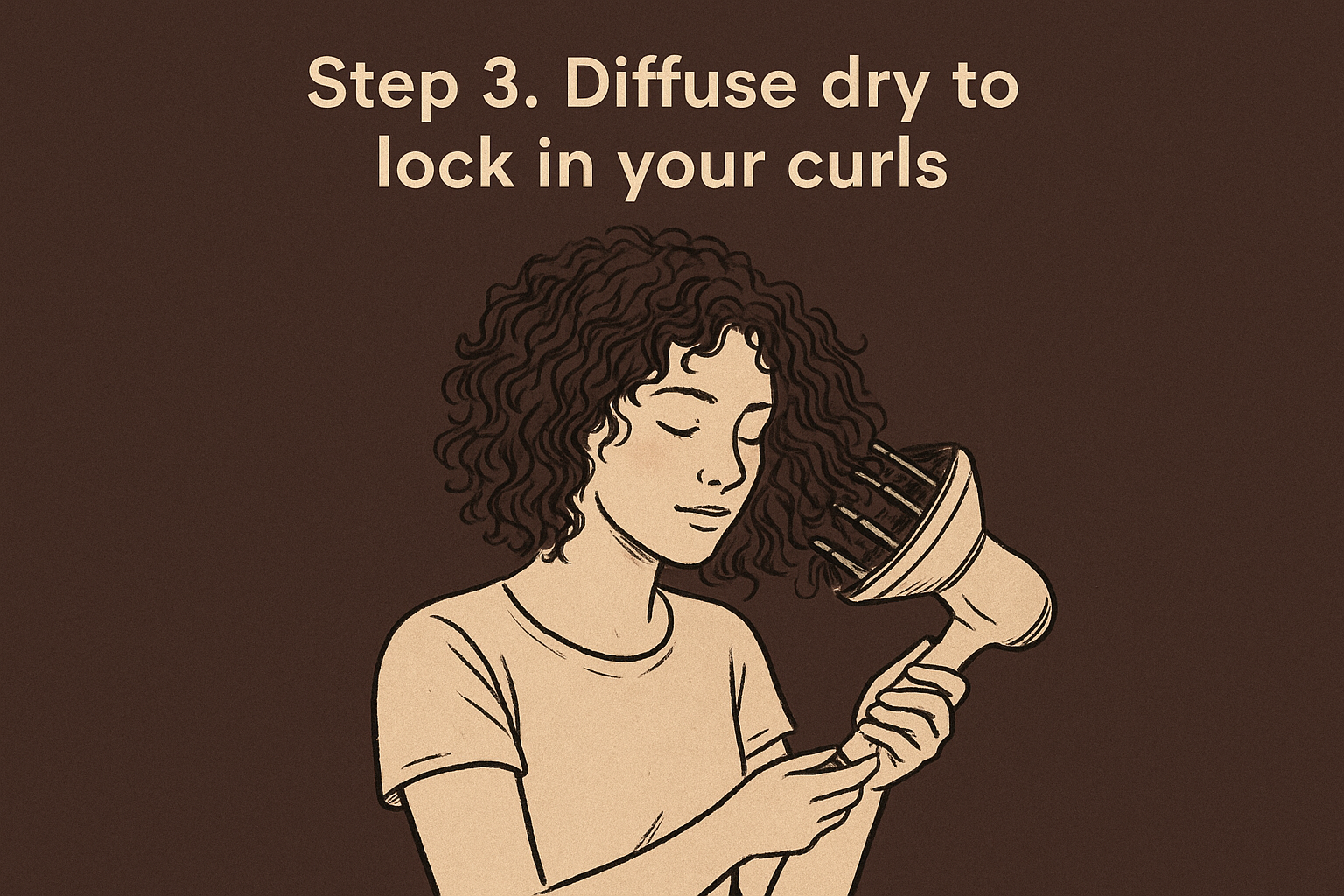 Step 3. Diffuse dry to lock in your curls