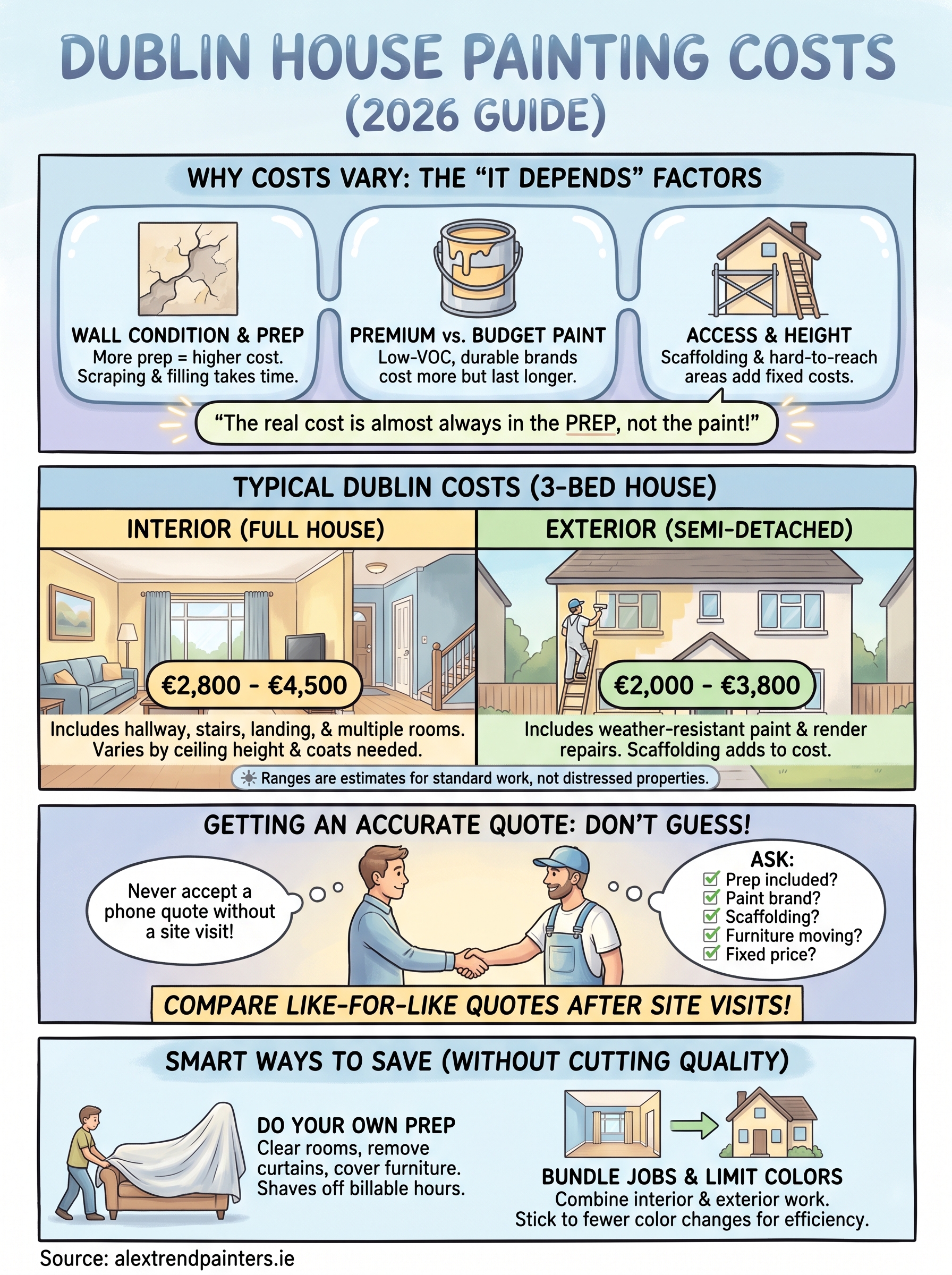 Cost to Paint a House in Dublin: 2026 Price Guide 5 cost to paint a house infographic