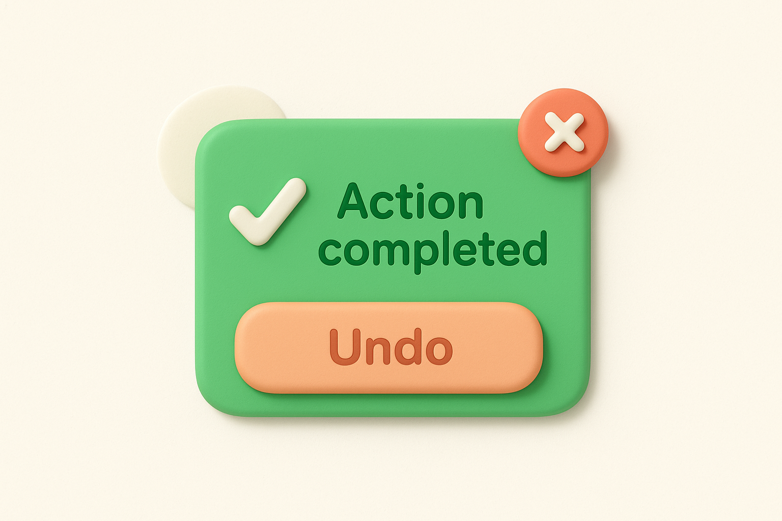Good example: the confirmation pattern