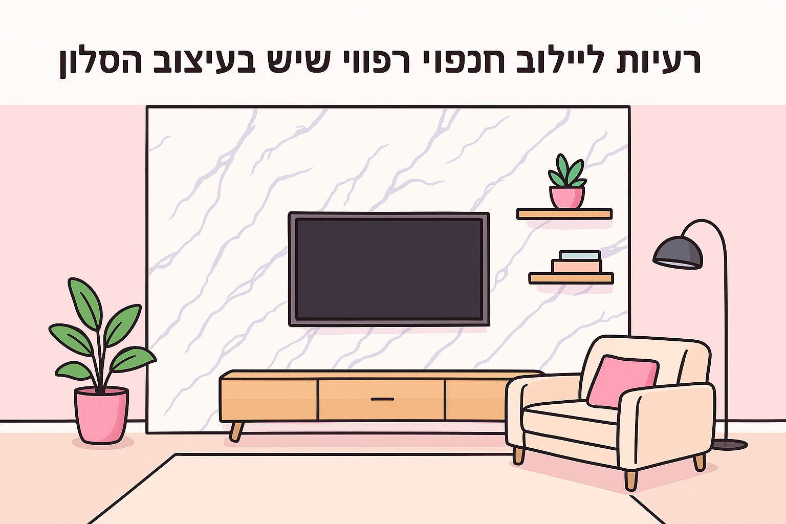 רעיונות לשילוב חיפוי דמוי שיש בעיצוב הסלון