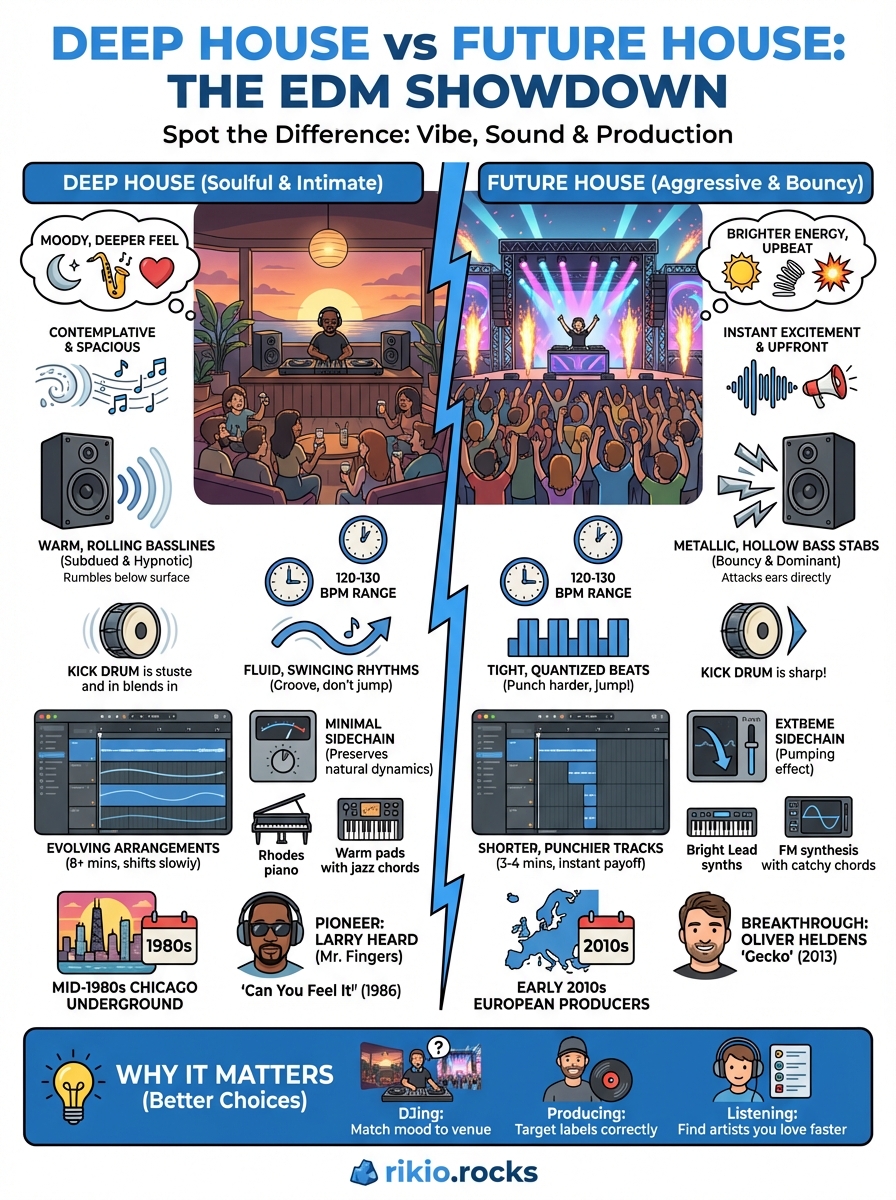 deep house vs future house infographic