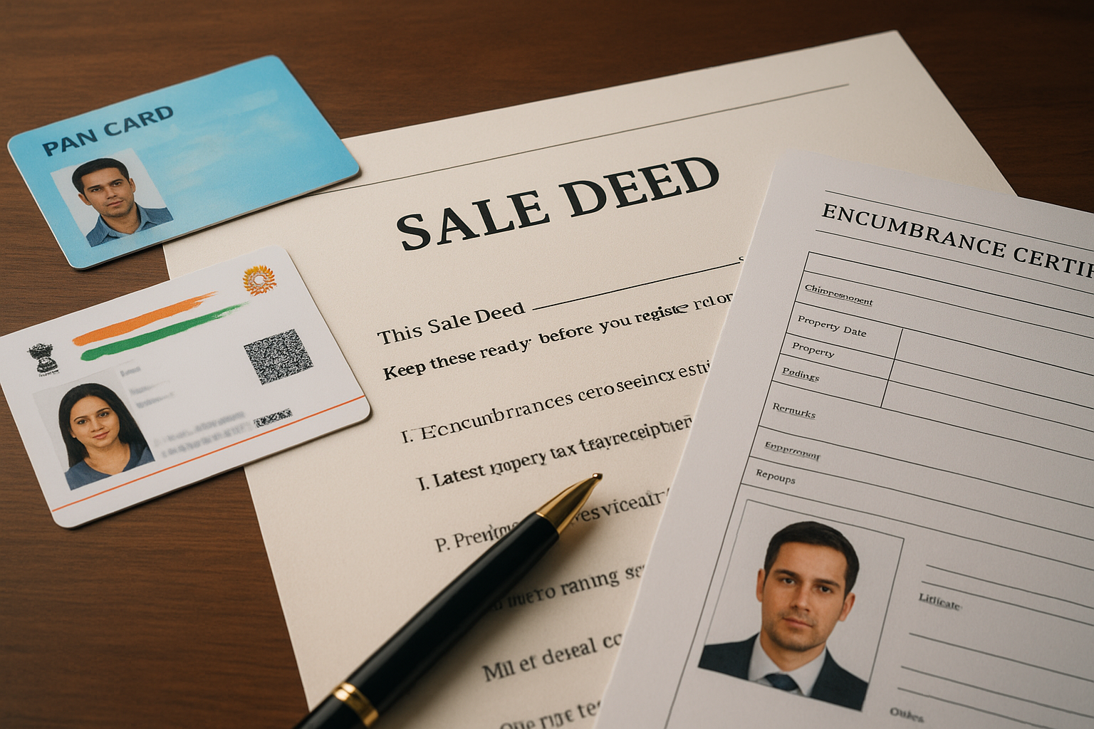 Documents required to execute and register a sale deed