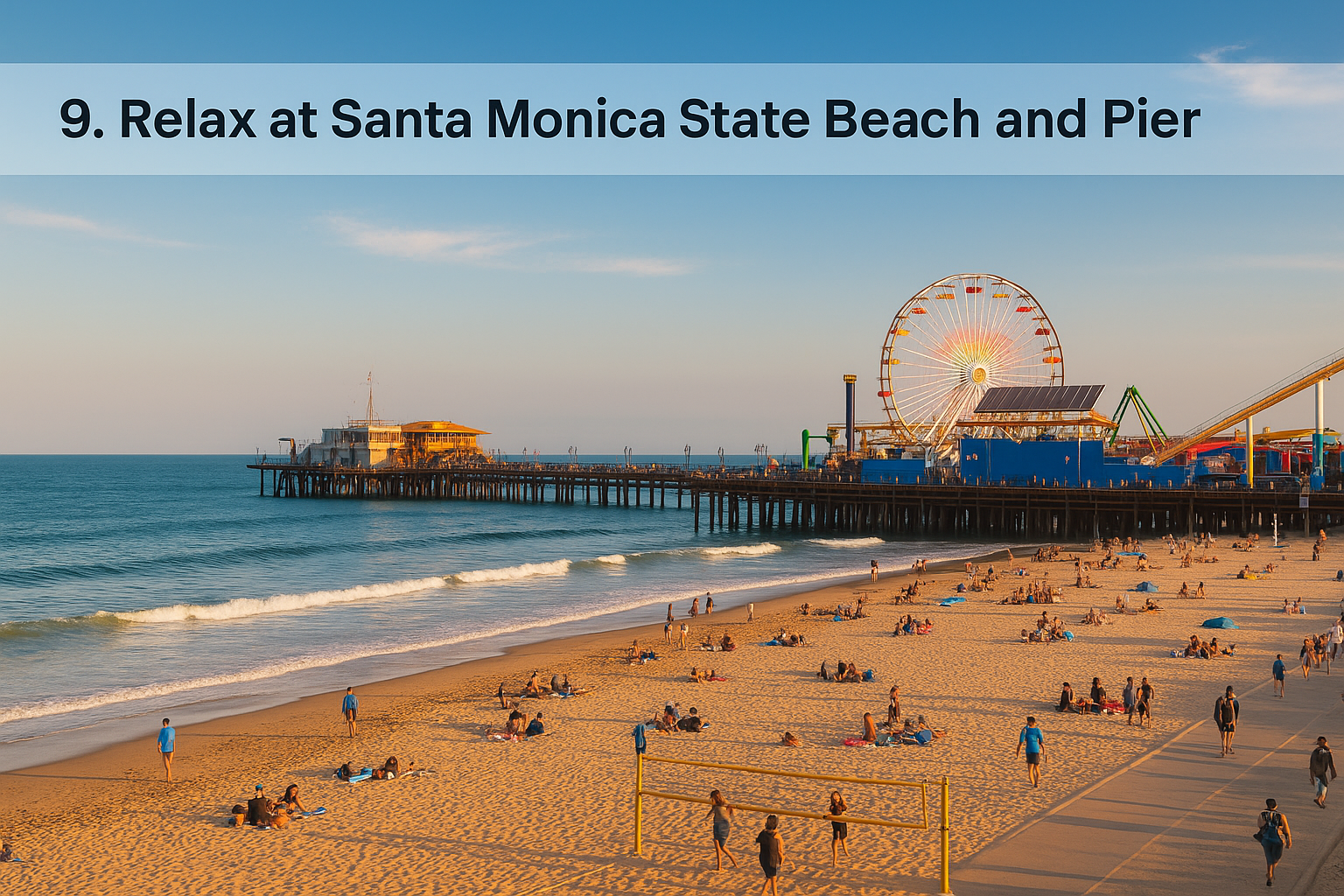 9. Relax at Santa Monica State Beach and Pier
