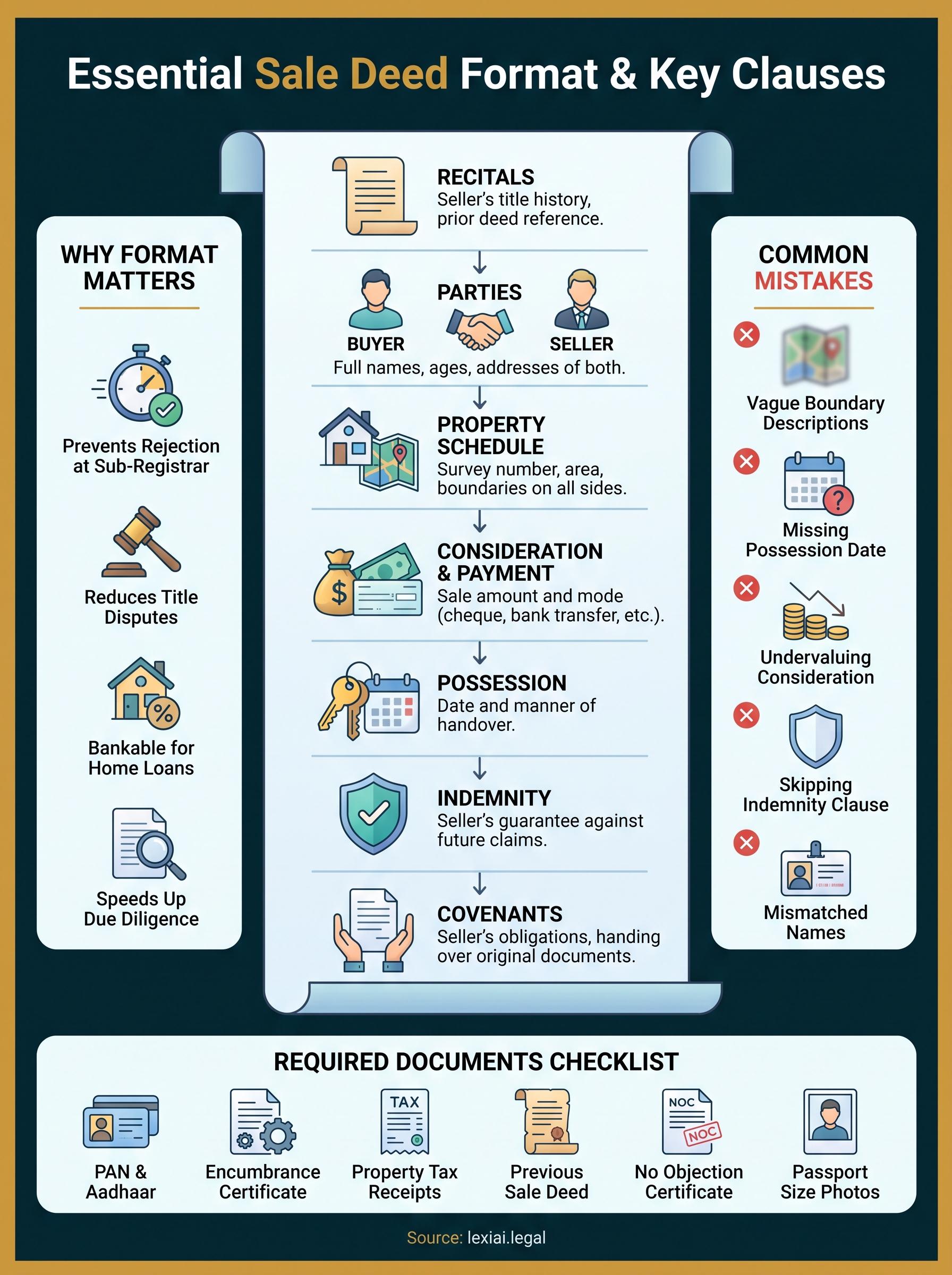 sale deed format infographic