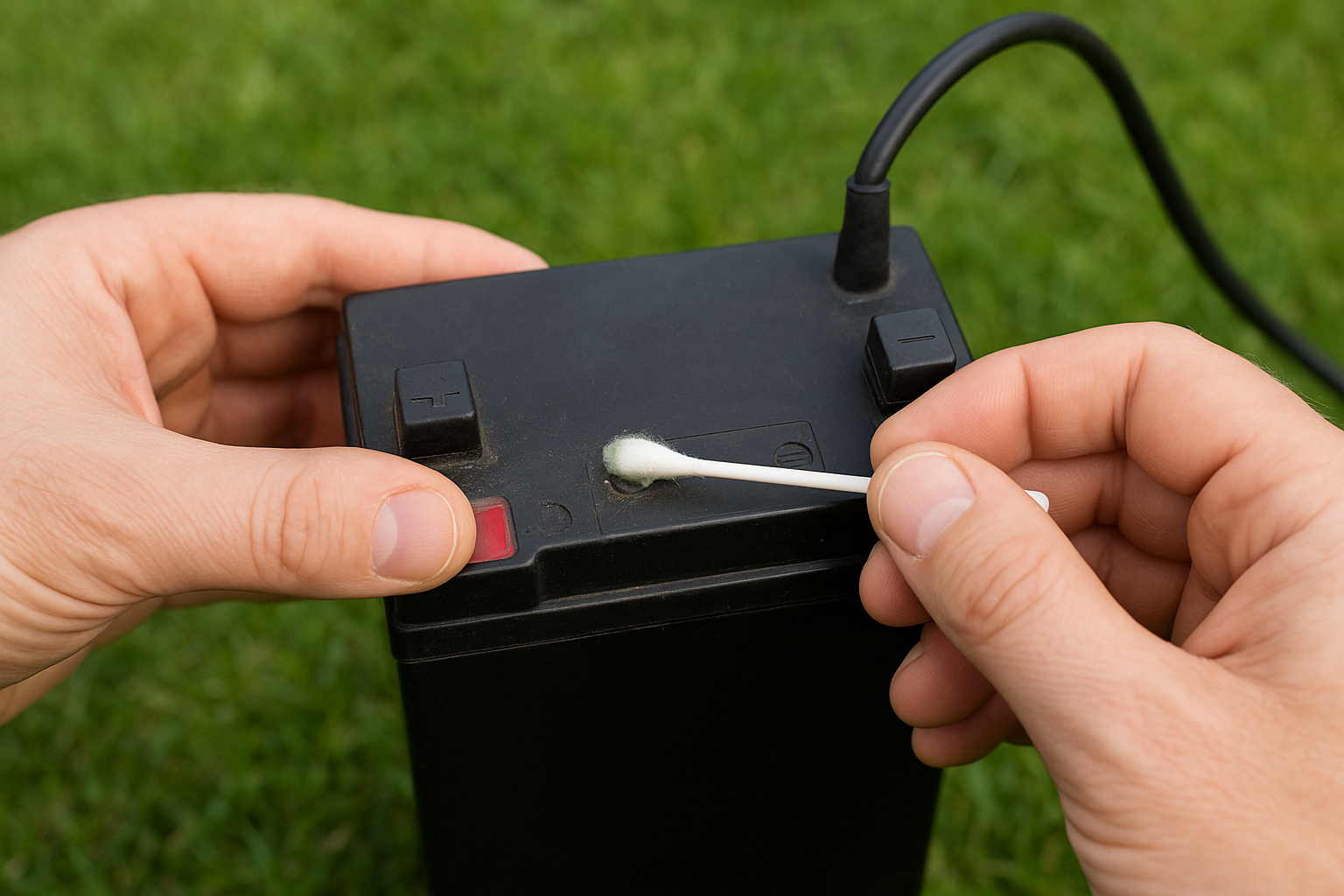 Clean battery terminals and connections