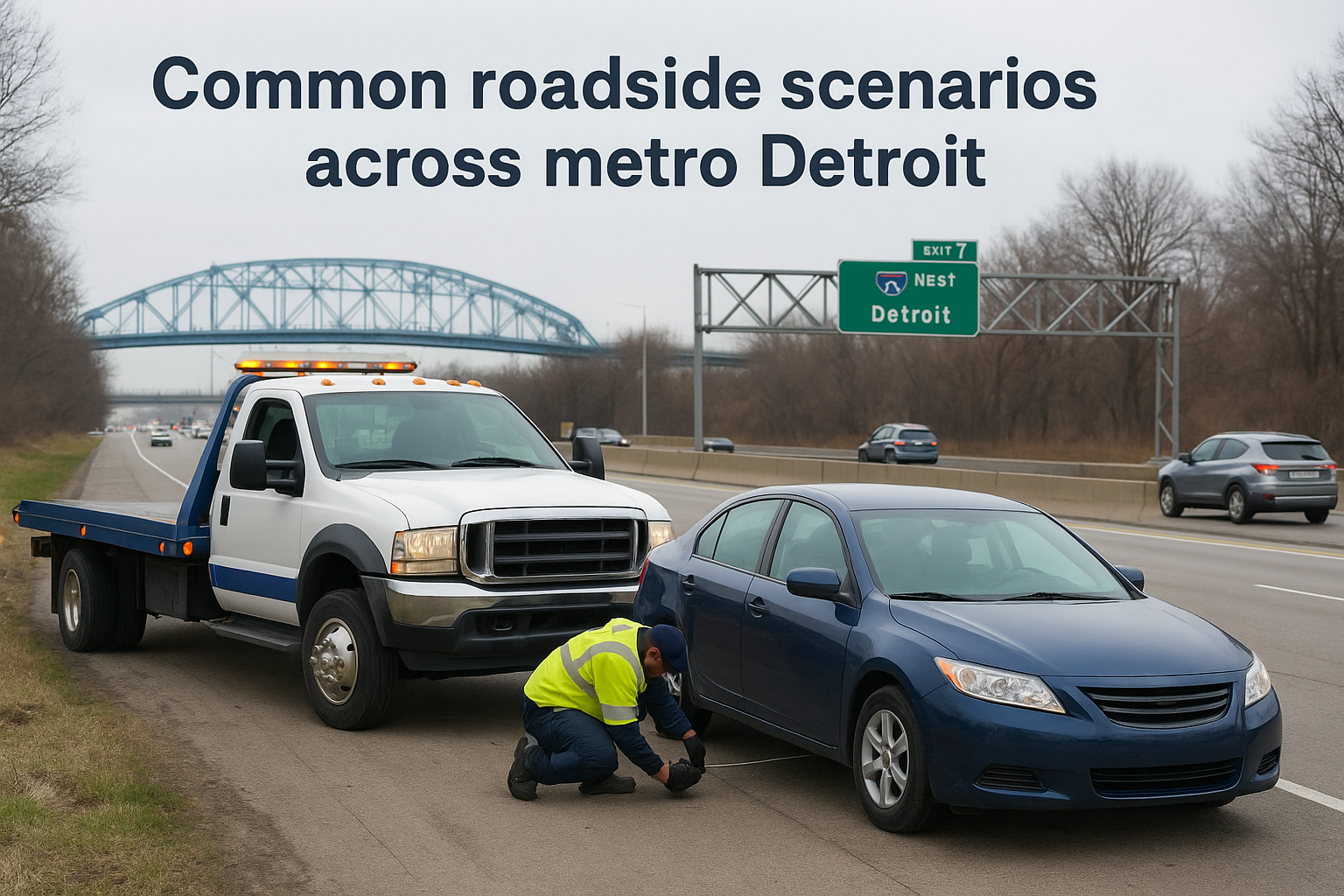 24-Hour Towing: What Detroit Drivers Need to Know Common roadside scenarios across metro Detroit