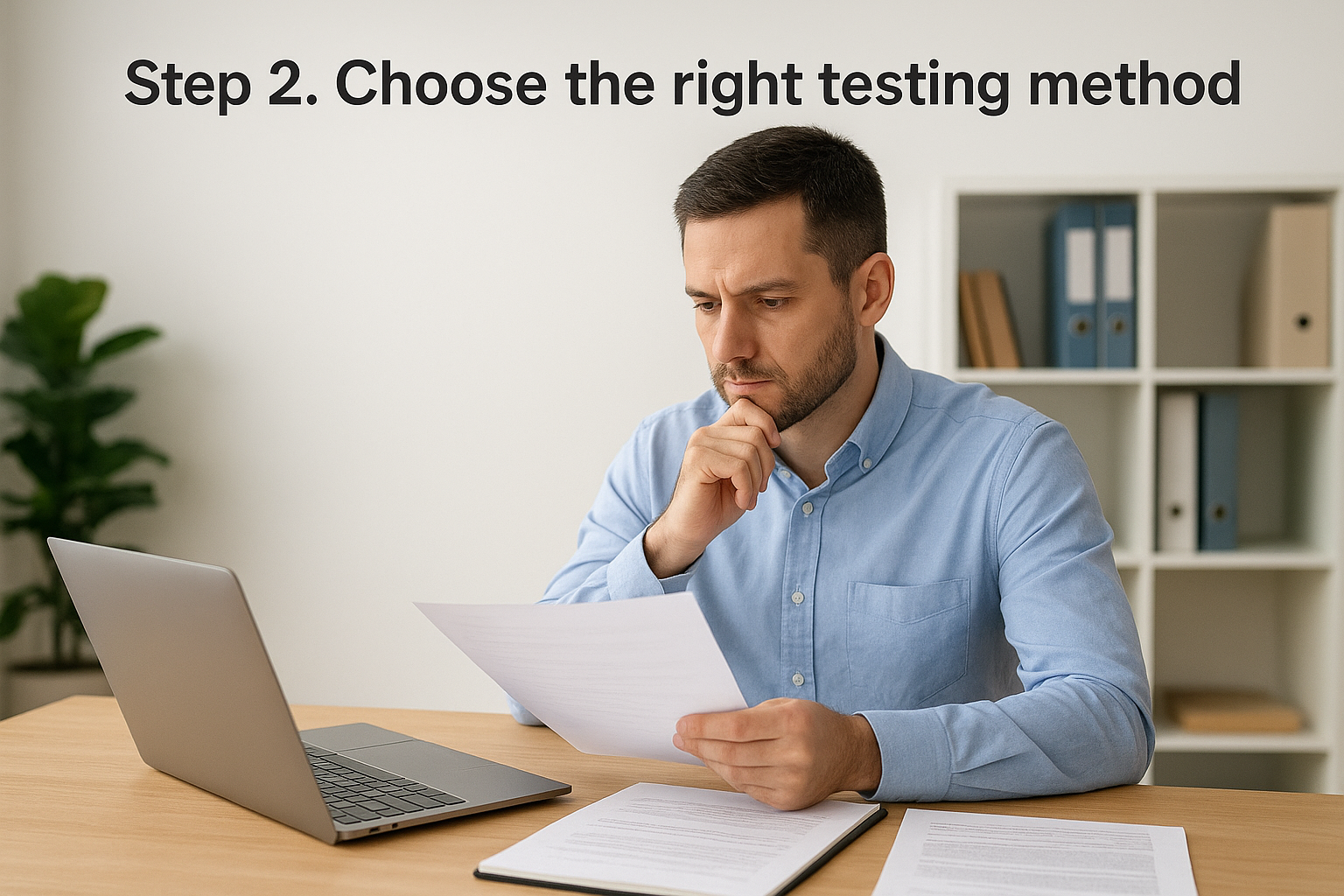 Step 2. Choose the right testing method