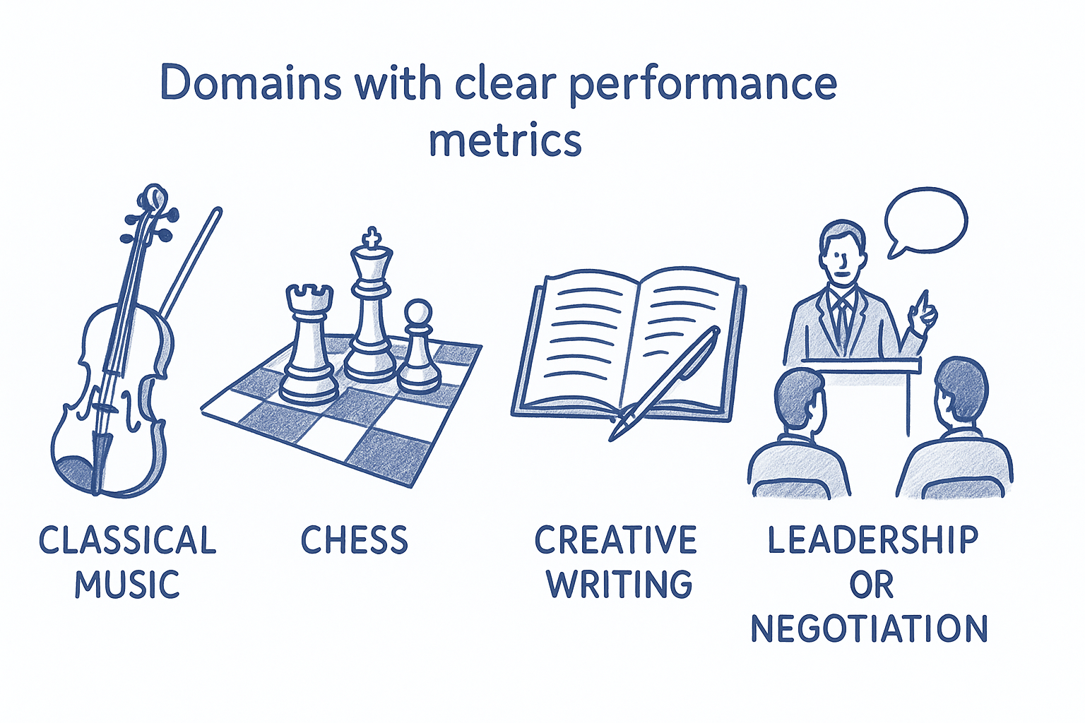 Domains with clear performance metrics