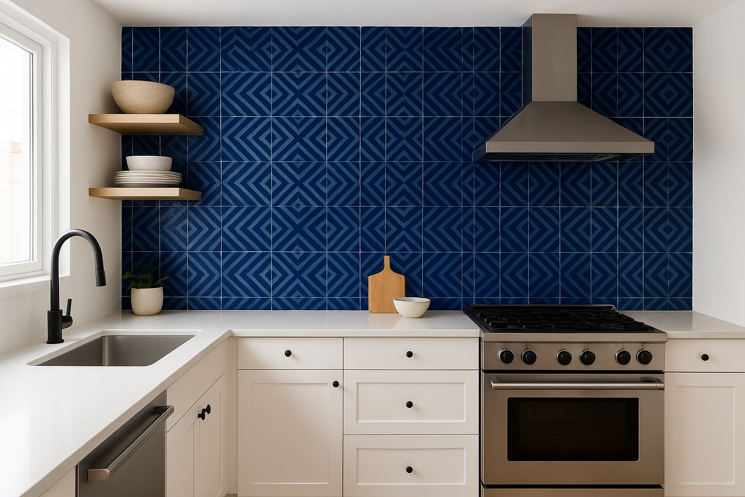 12. A statement backsplash