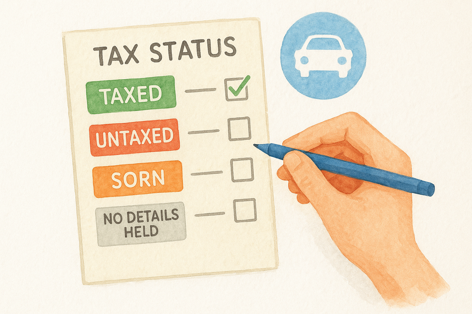 Step 2. Check the tax status and expiry date