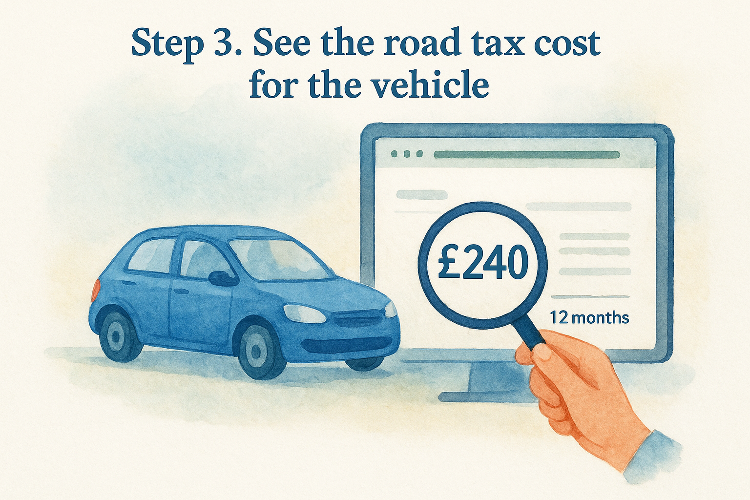 Step 3. See the road tax cost for the vehicle
