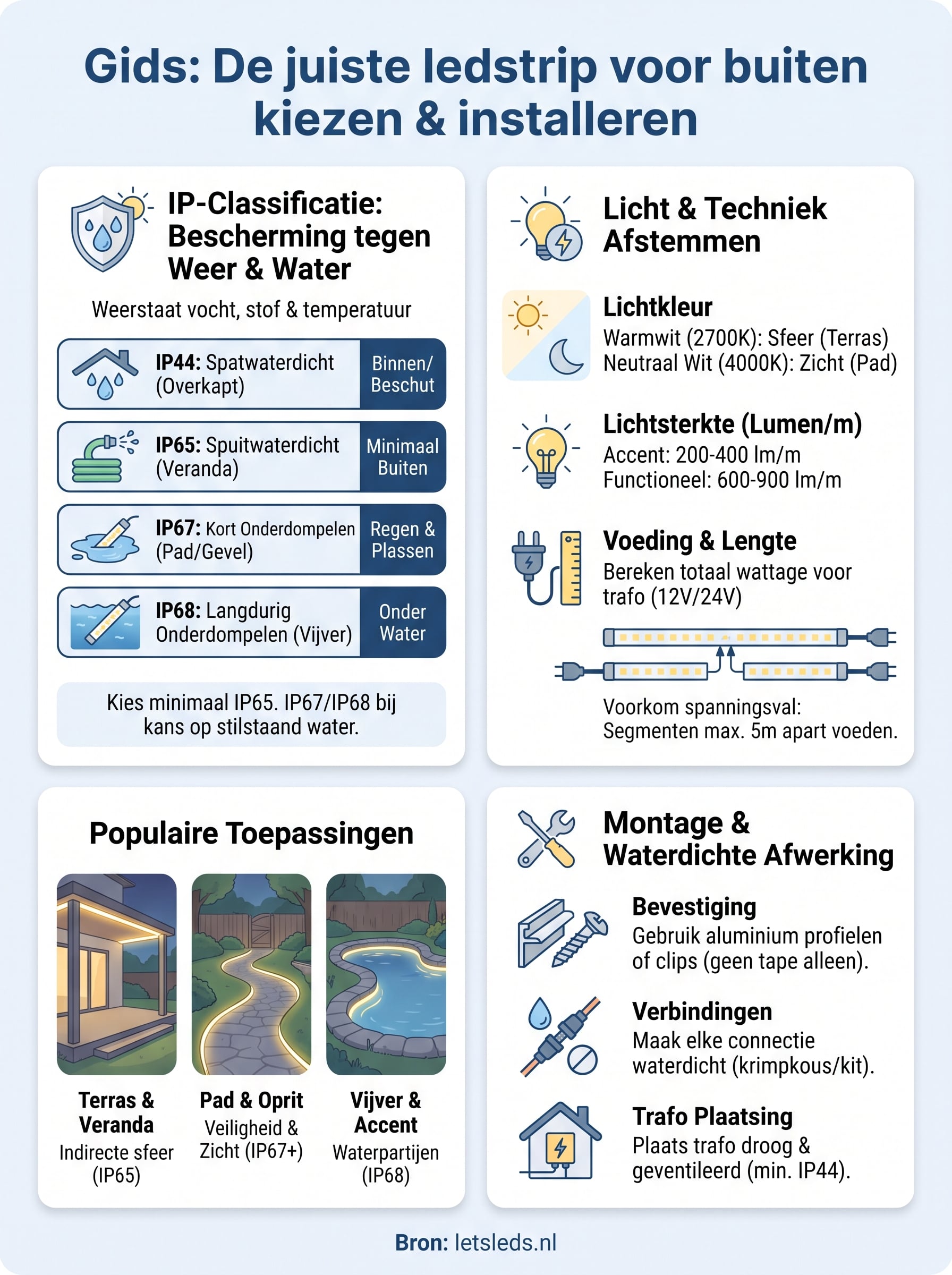ledstrip voor buiten infographic