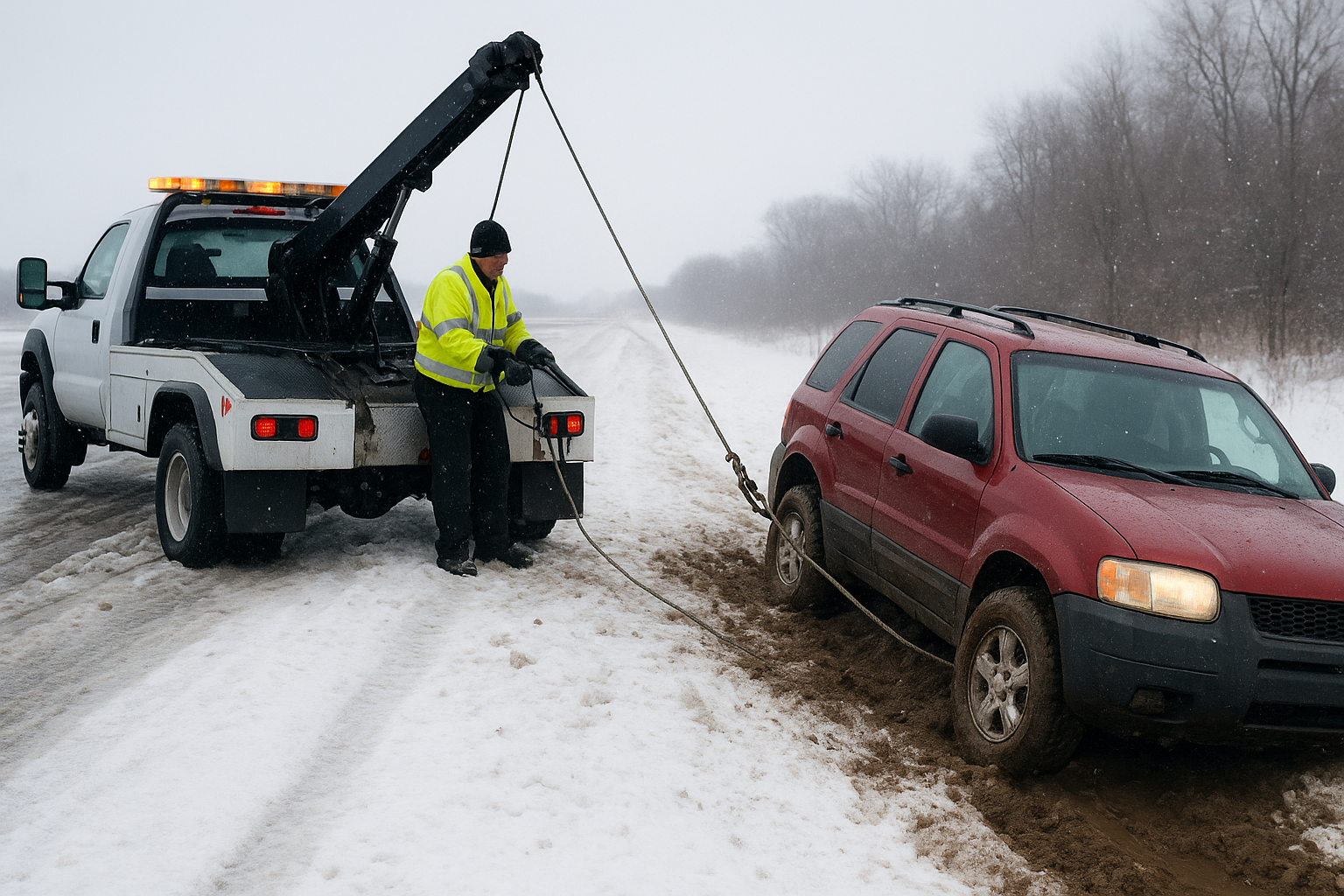 Towing Truck Service Near Me: Fast Help for Detroit Drivers 6. Winch-out and off-road vehicle recovery