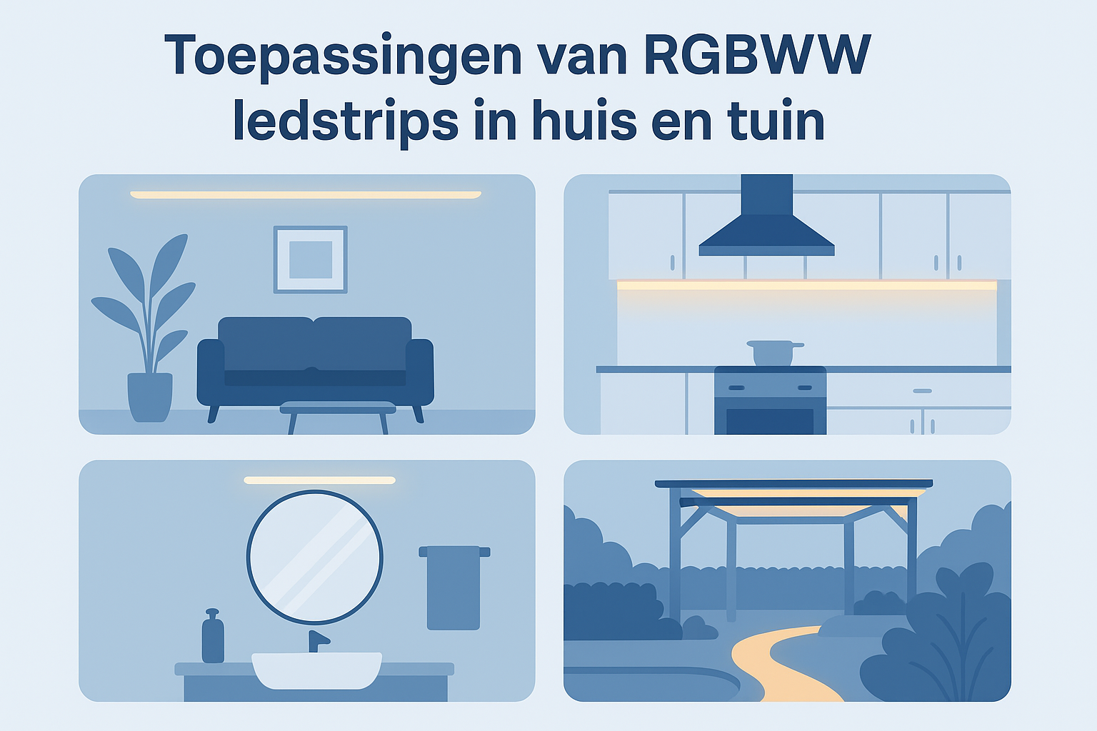 Toepassingen van RGBWW ledstrips in huis en tuin