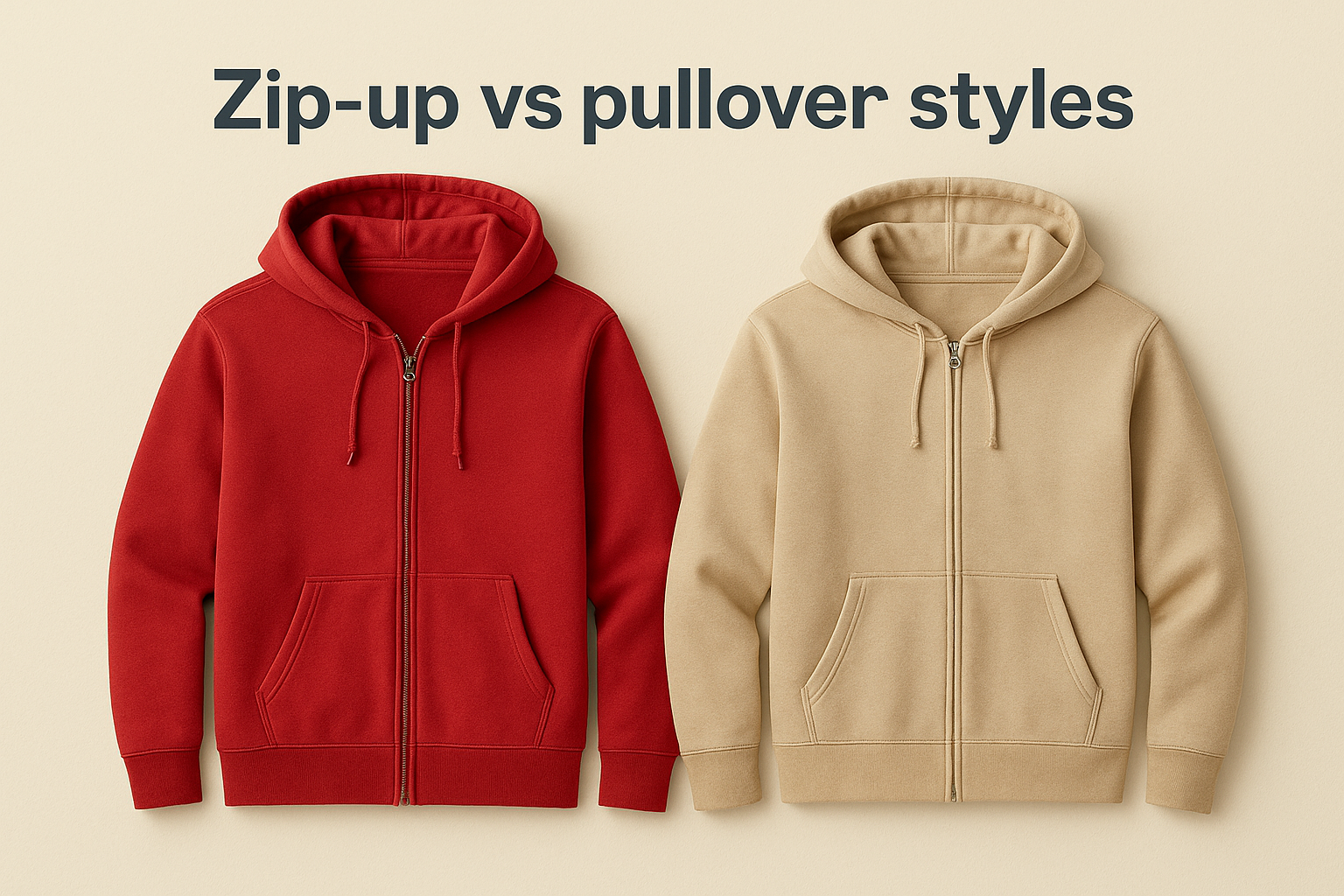 Zip-up vs pullover styles