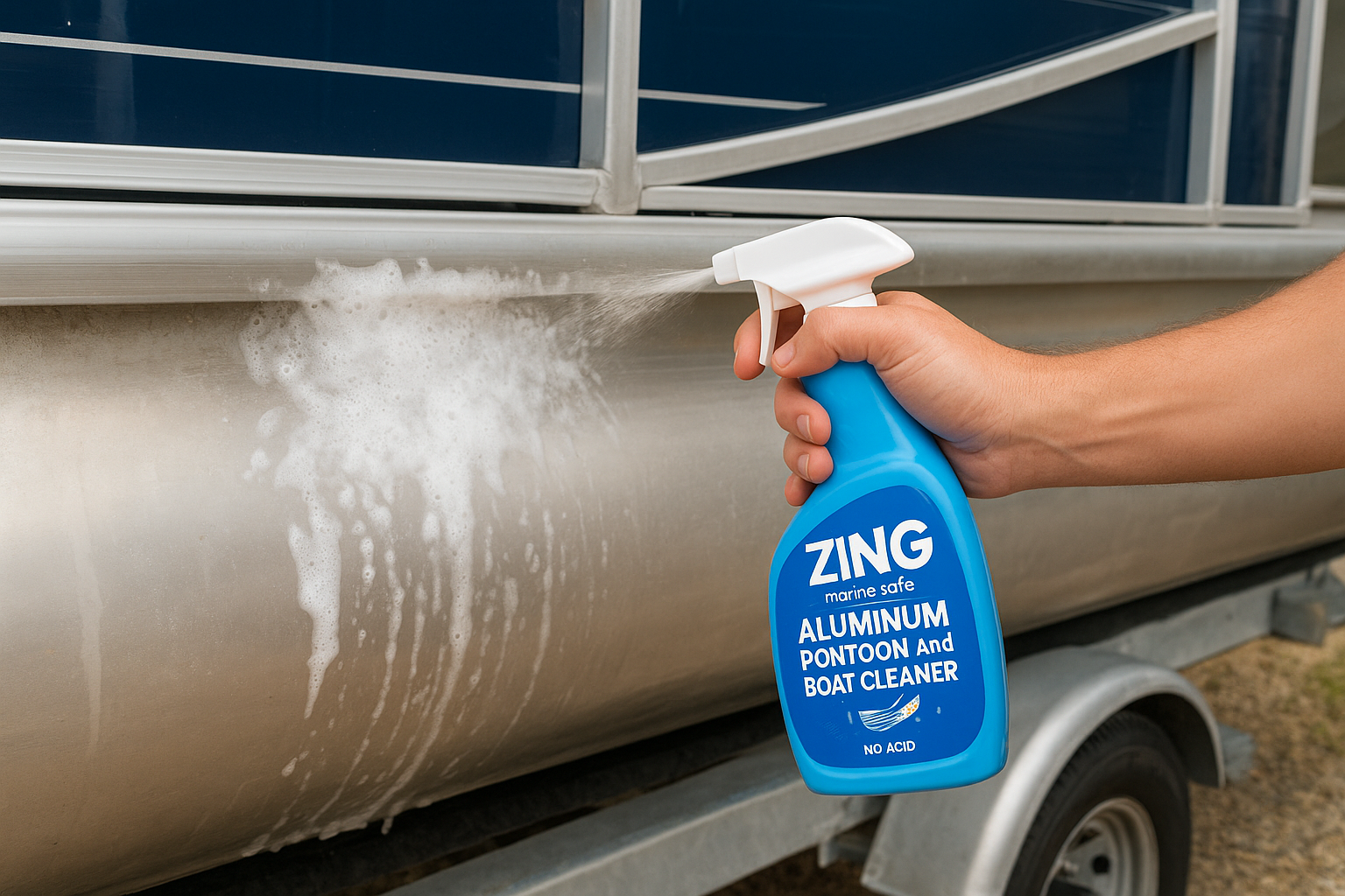 2. ZING marine safe aluminum pontoon and boat cleaner