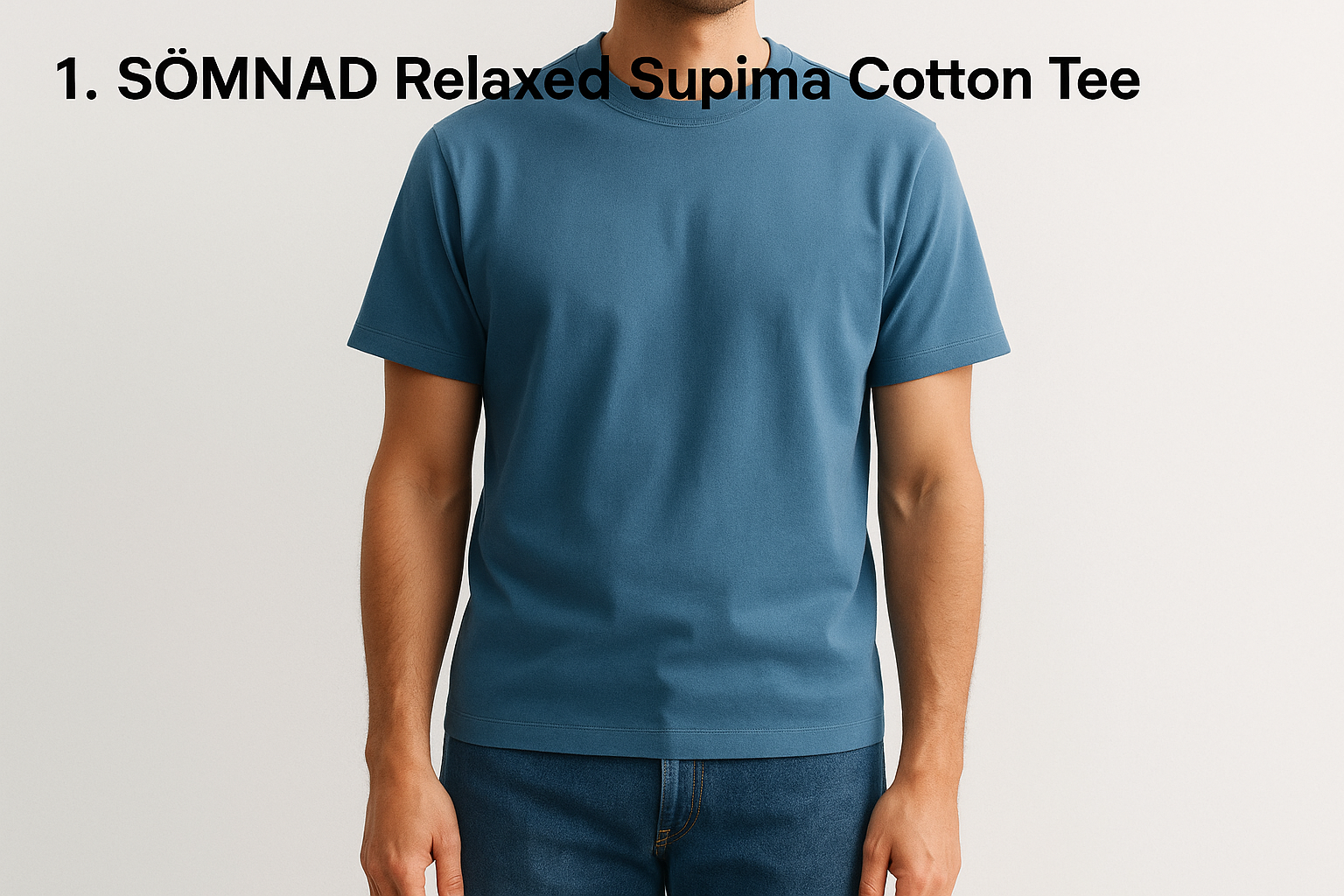 1. SÖMNAD Relaxed Supima Cotton Tee