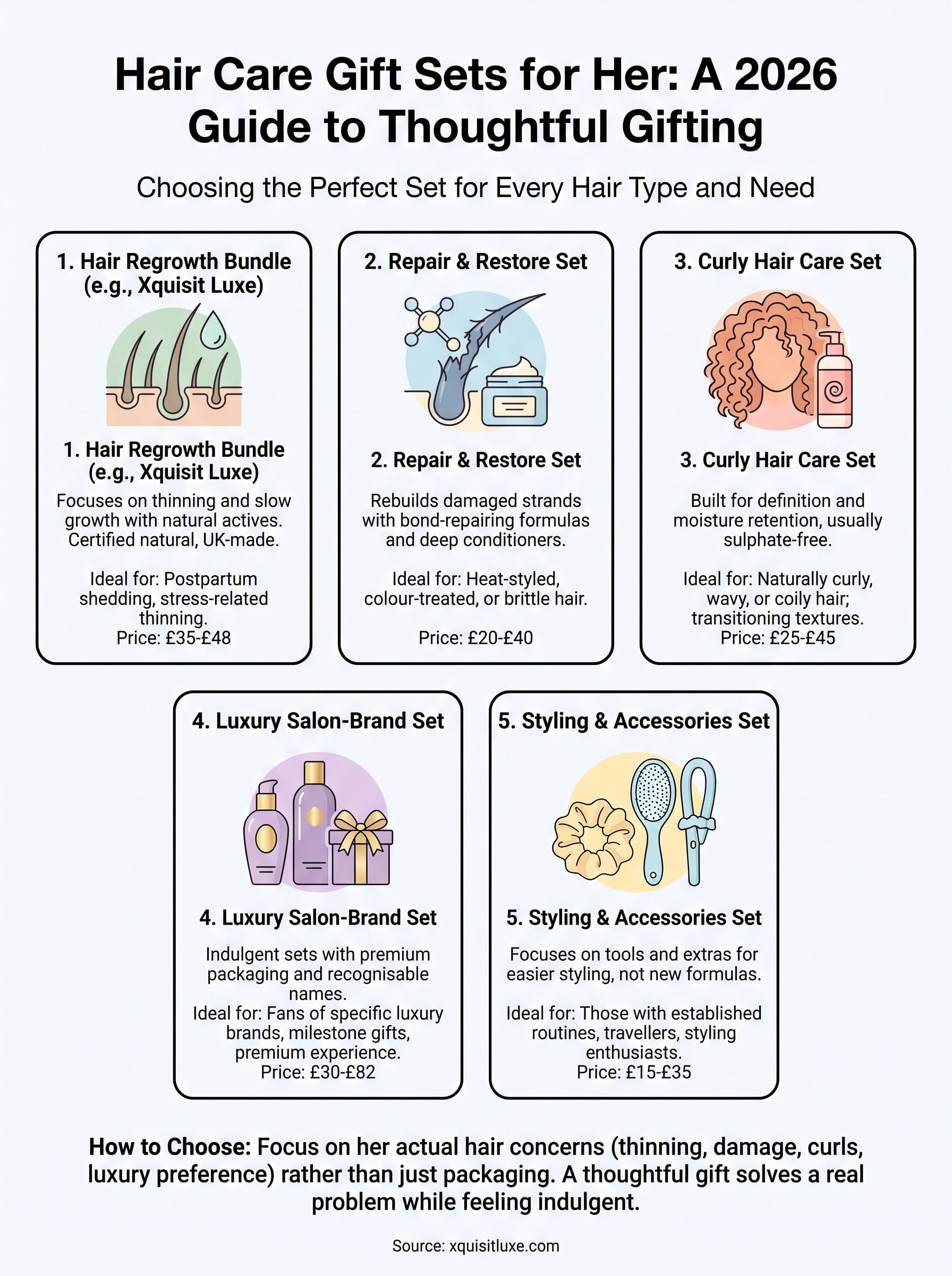 hair care gift sets for her infographic
