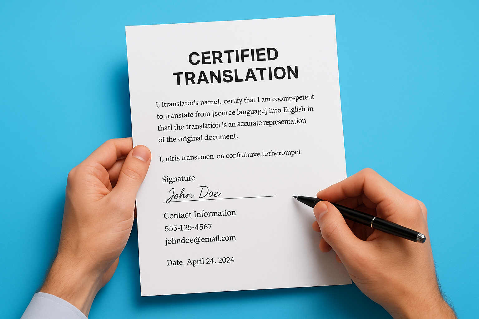 What USCIS means by a certified translation