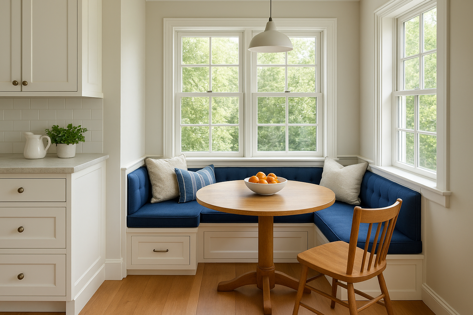 8. A built-in banquette or breakfast nook