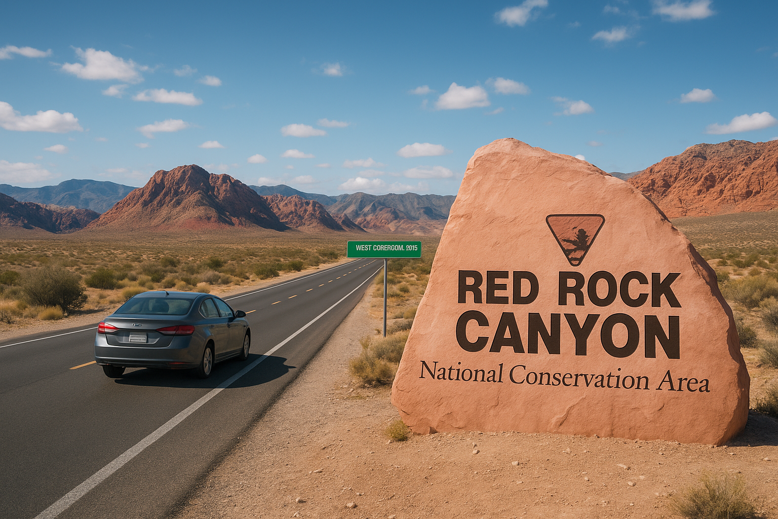 Getting to the Red Rock Canyon entrance