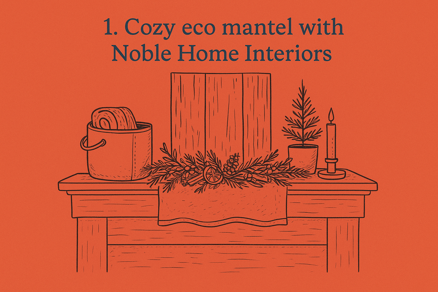 1. Cozy eco mantel with Noble Home Interiors