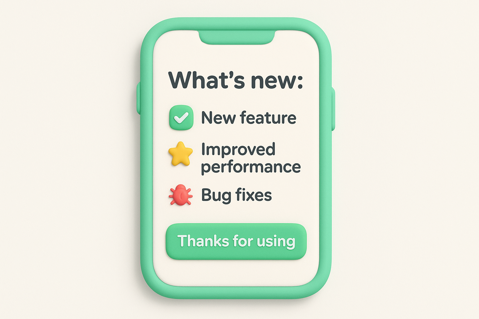 8. Mobile app release notes template