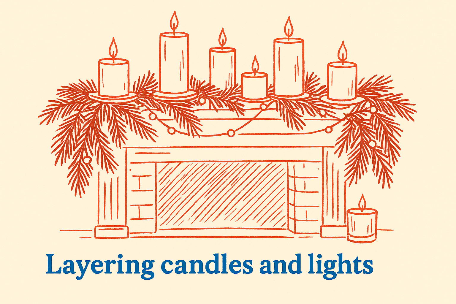Layering candles and lights safely